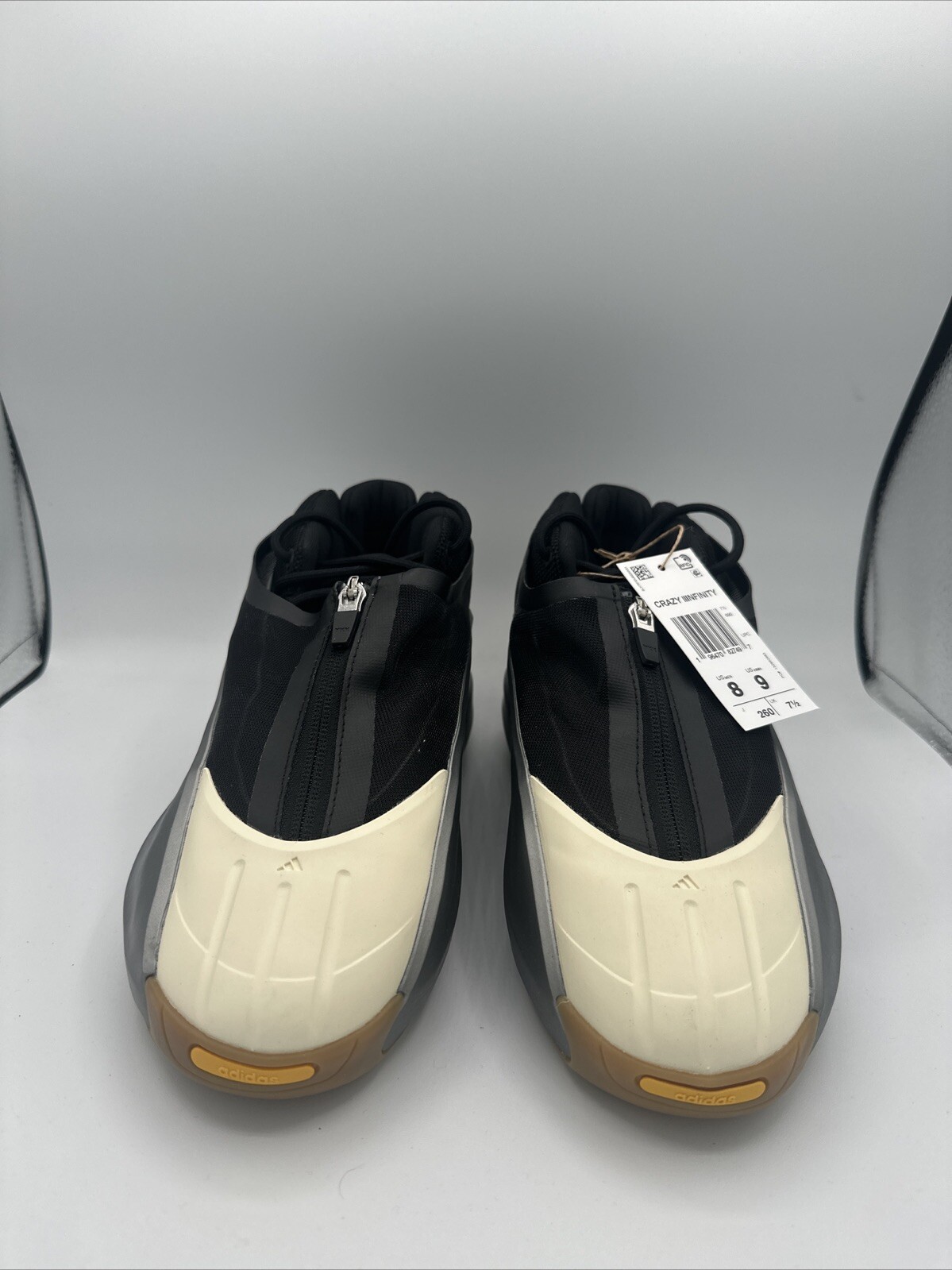 Adidas Crazy Infinity Men’s US Sz 10.5 Cream Gum Silver Black Retro Kobe