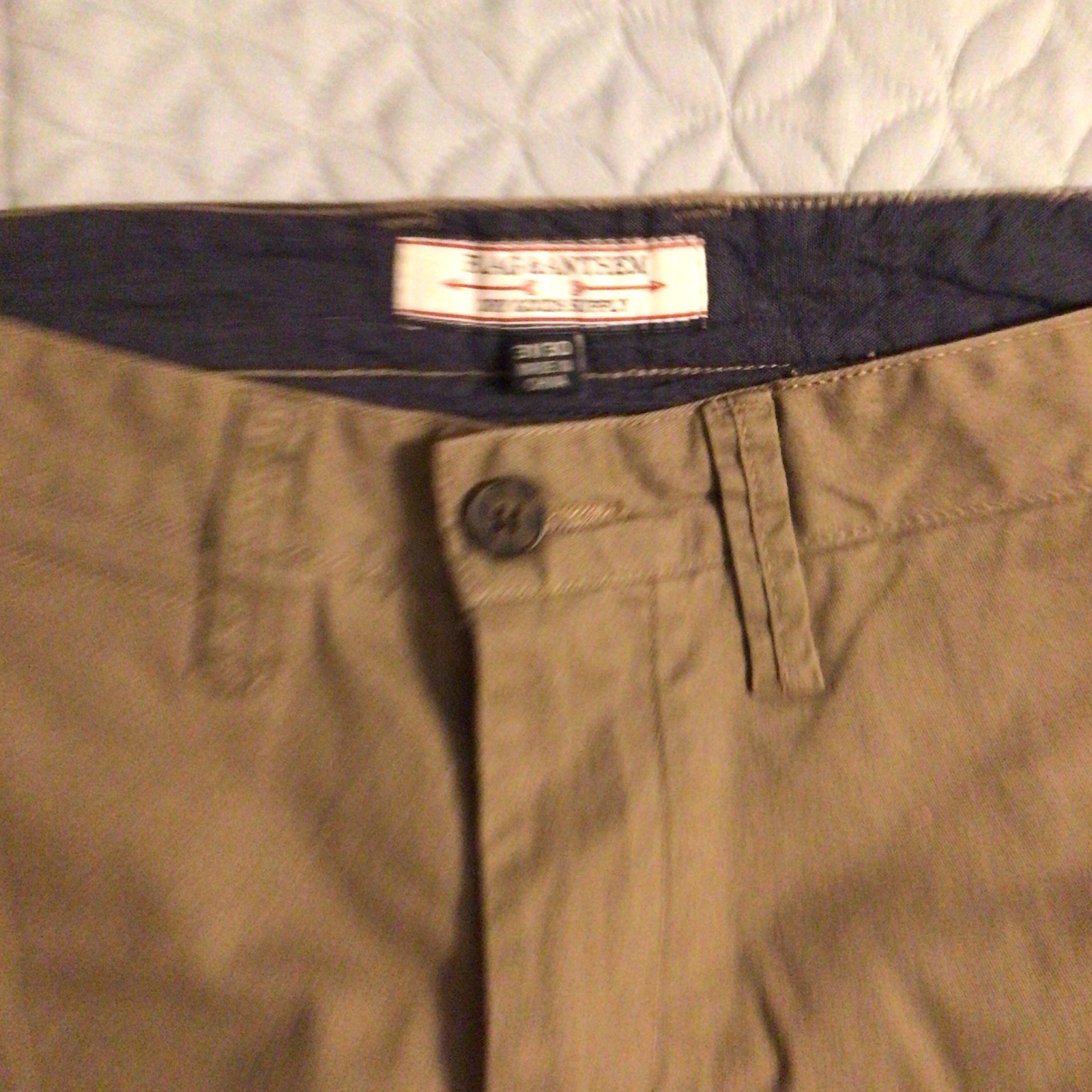 Hollister Men’s Beige Chino Pants Slim Straight Cotton Twill Flat Front 31Wx30L