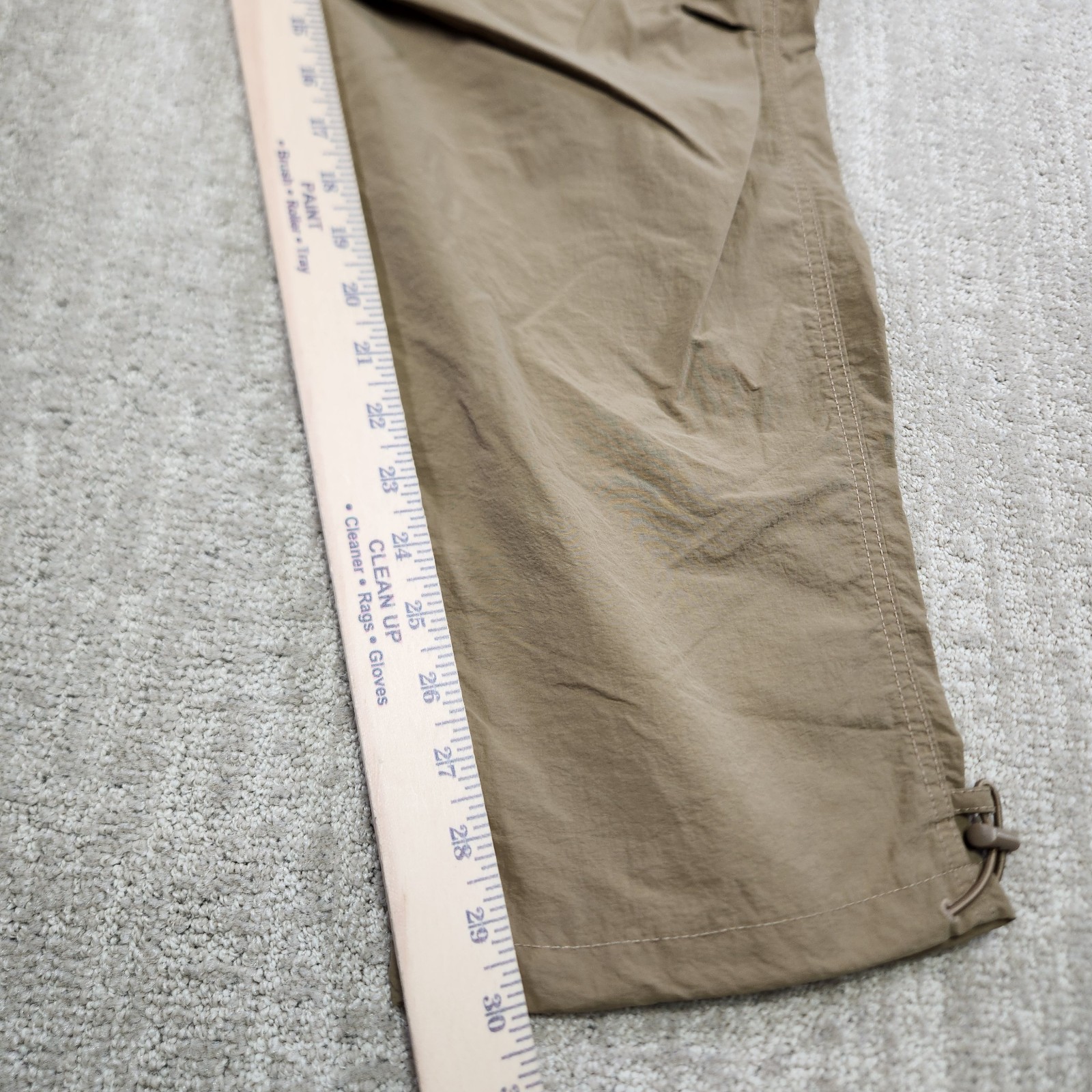 American Eagle Parachute Pants Men Large Brown Baggy Woven Y2K Stretch