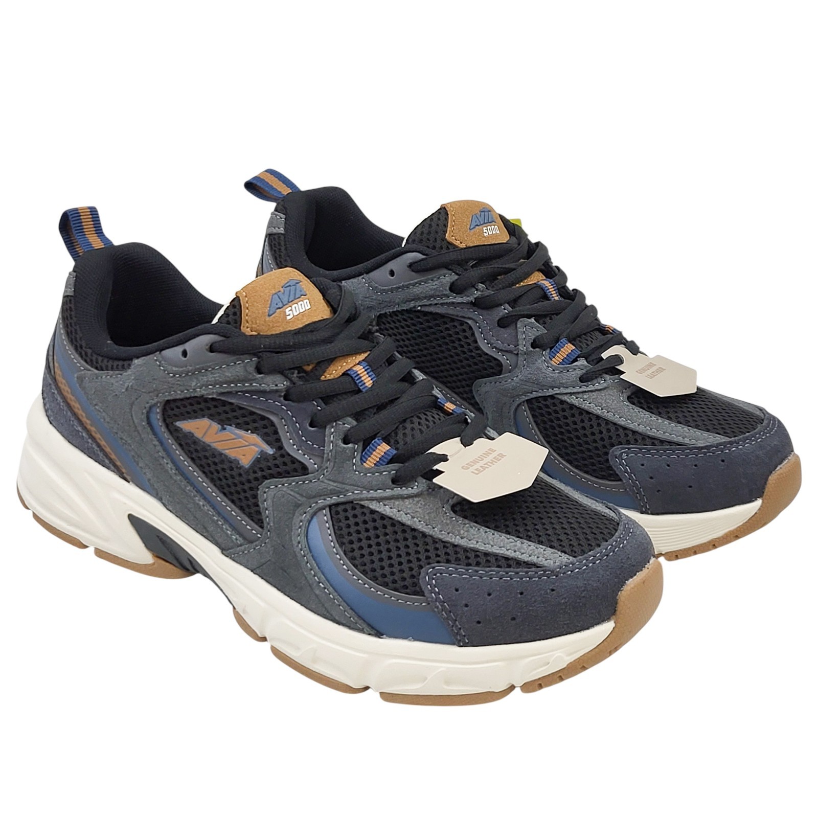 Avia 5000 Performance Running Sneakers Mens Size 8 Black/Brown NEW Shoes