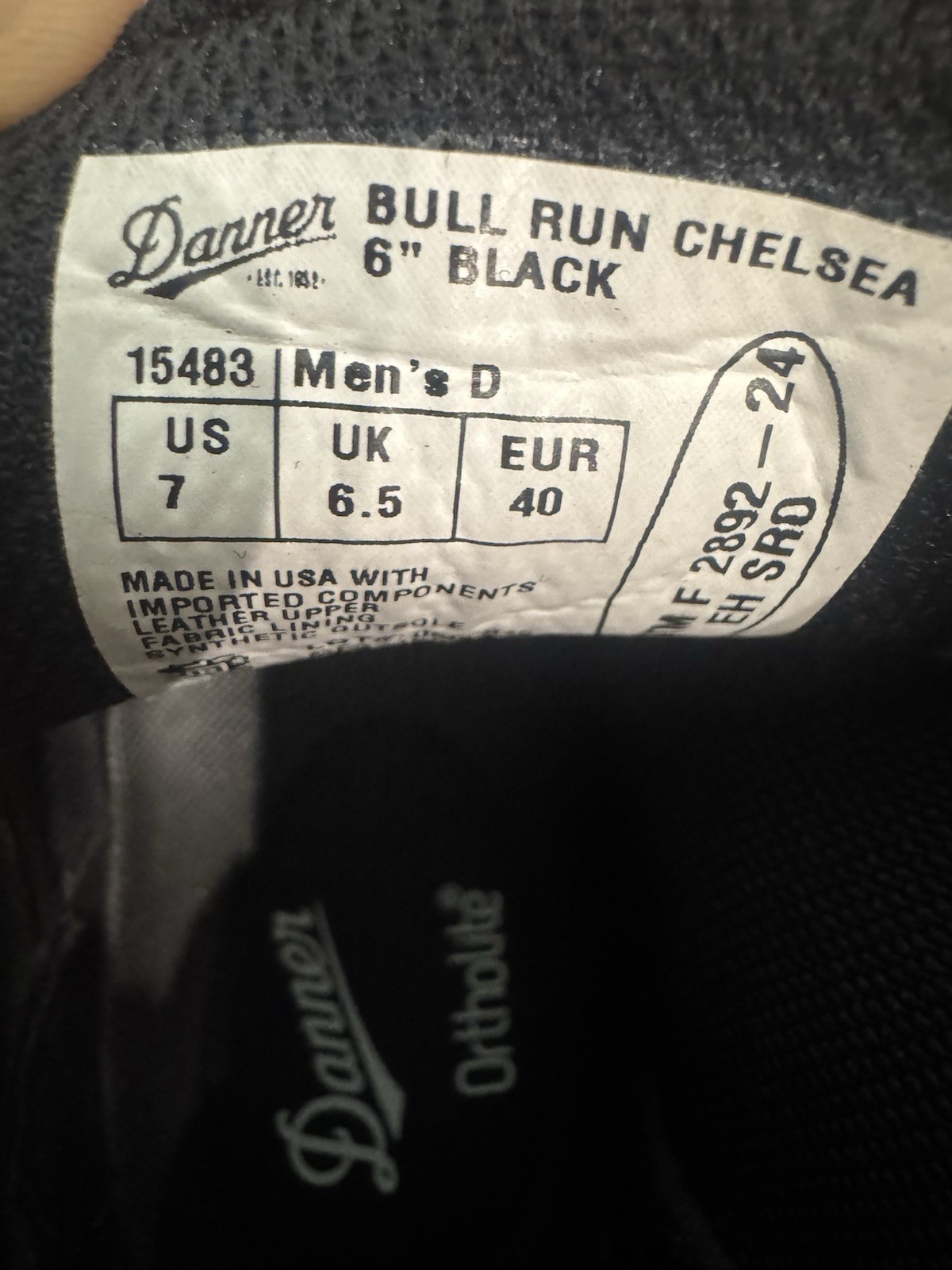 Danner Bull Run Chelsea Black Sie 7 US Mens