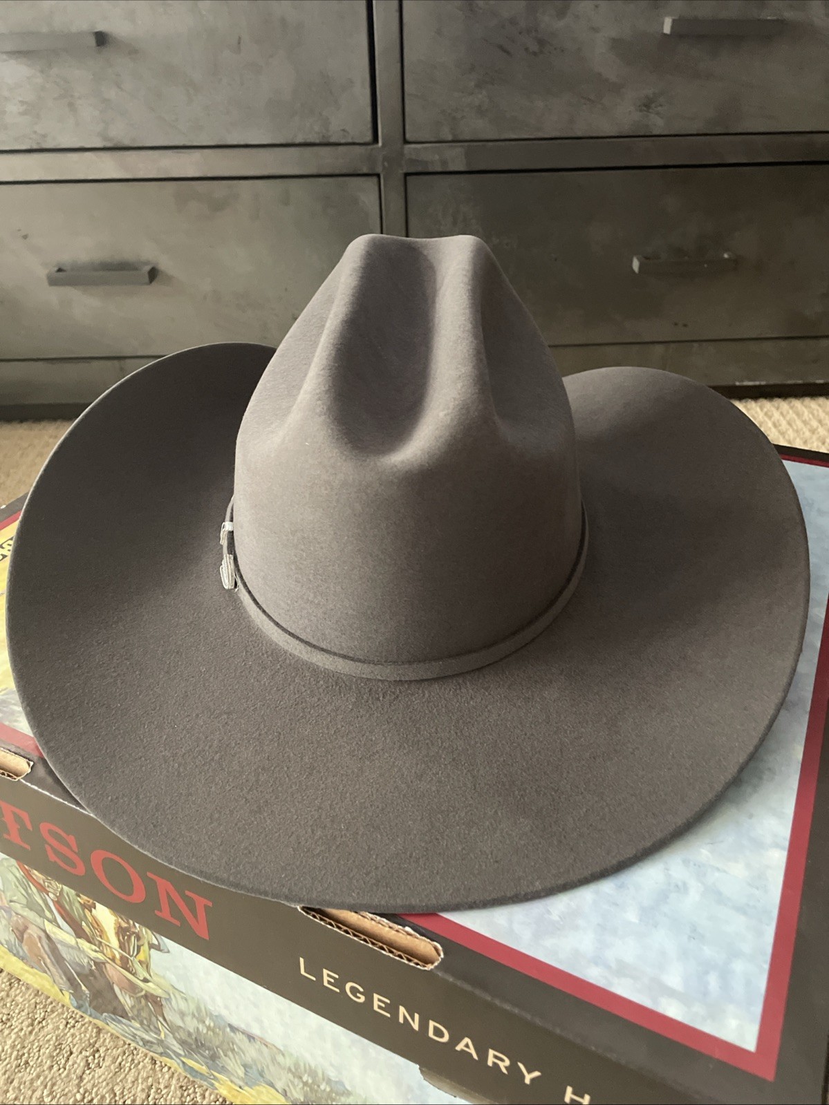 Stetson Men’s Skyline 6X Granite Grey Western Hat SFSKYL-75404972 SZ 7 1/4