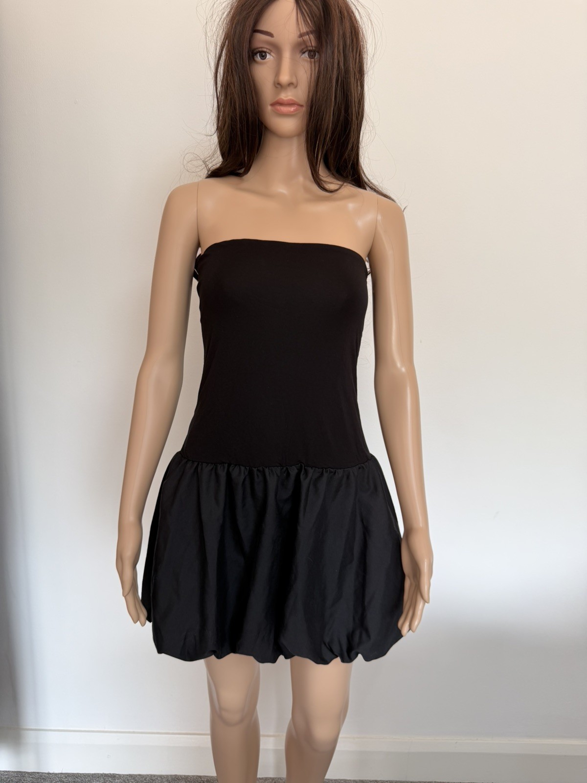 Urban Outfitters Kimchi Blue Bandeau Bubble Mini Dress – Black Size XL RRP: £29
