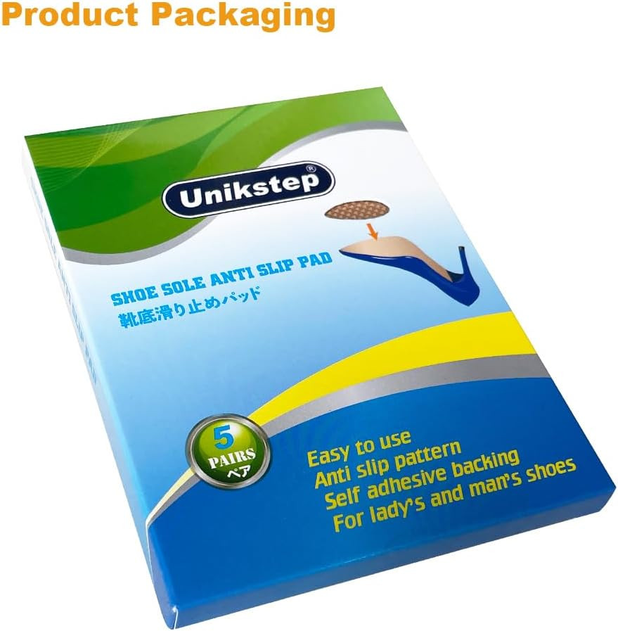 Unikstep 5 Pairs Shoe Sole anti Slip Grips, Non Skid Self Adhesive Rubber Pads,