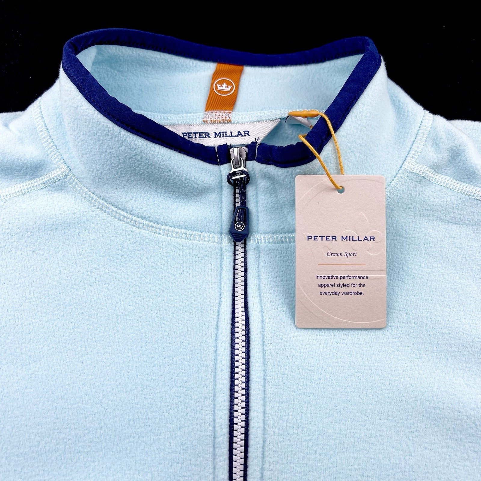 Peter Millar Crown Sport Thermal Flow Microfleece Vest Jacket Celeste Large $150