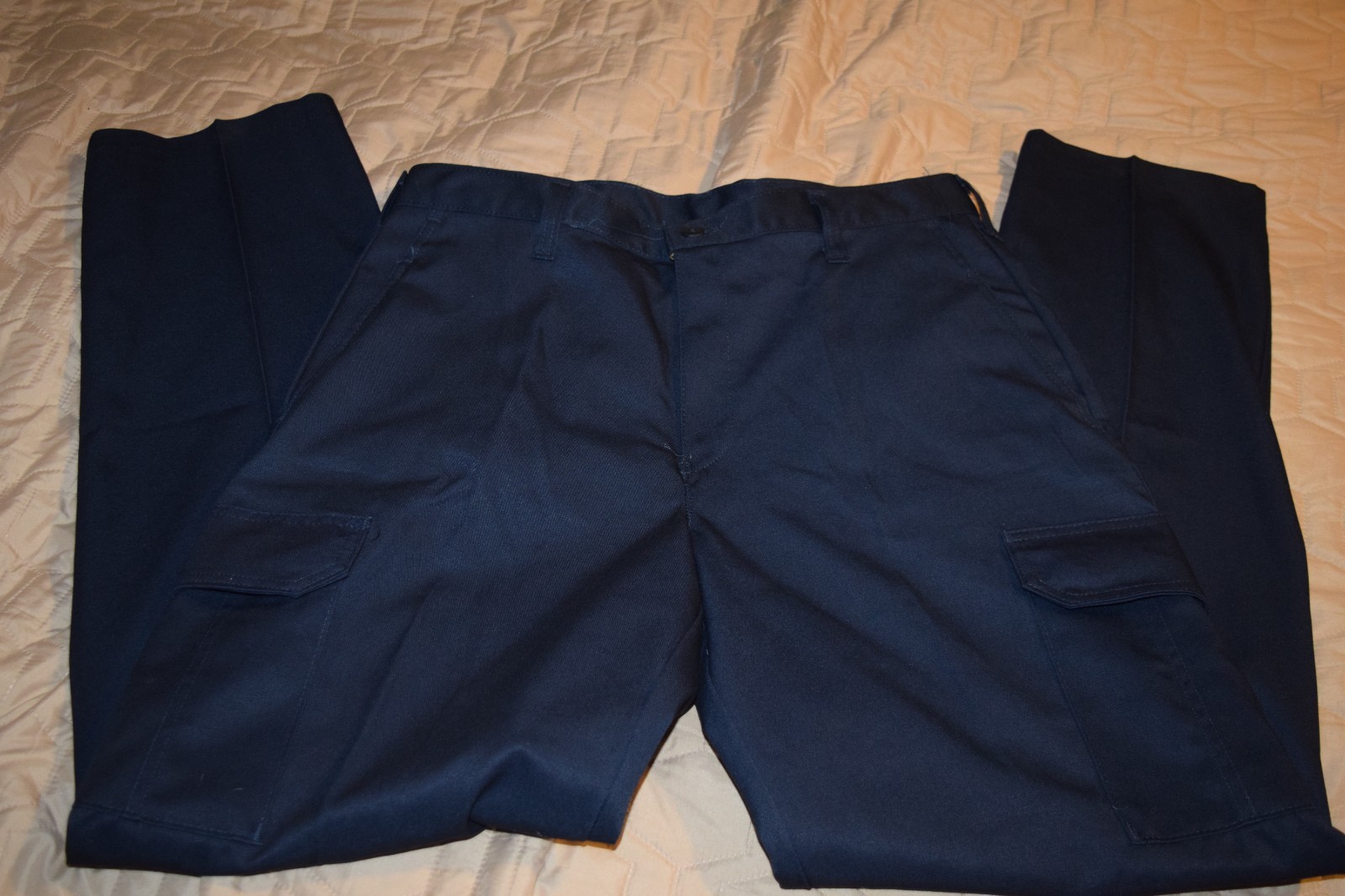 CINTAS COMFORT FLEX NAVY BLUE CARGO WORKS PANTS 270-20, 40×32