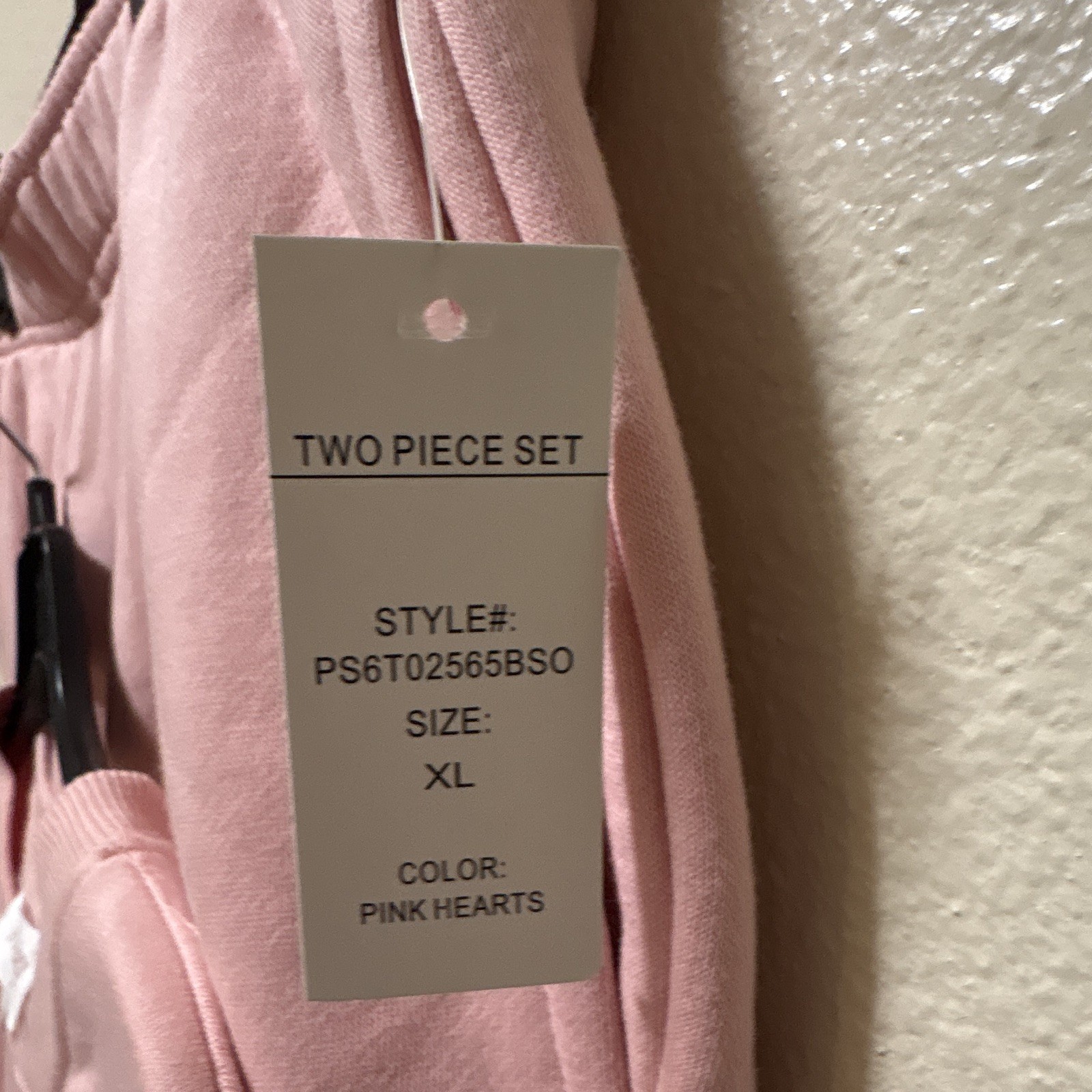 Pink Rose Women’s XL 2pc Heart Sweatshirt & Pants PS6T02565BSO