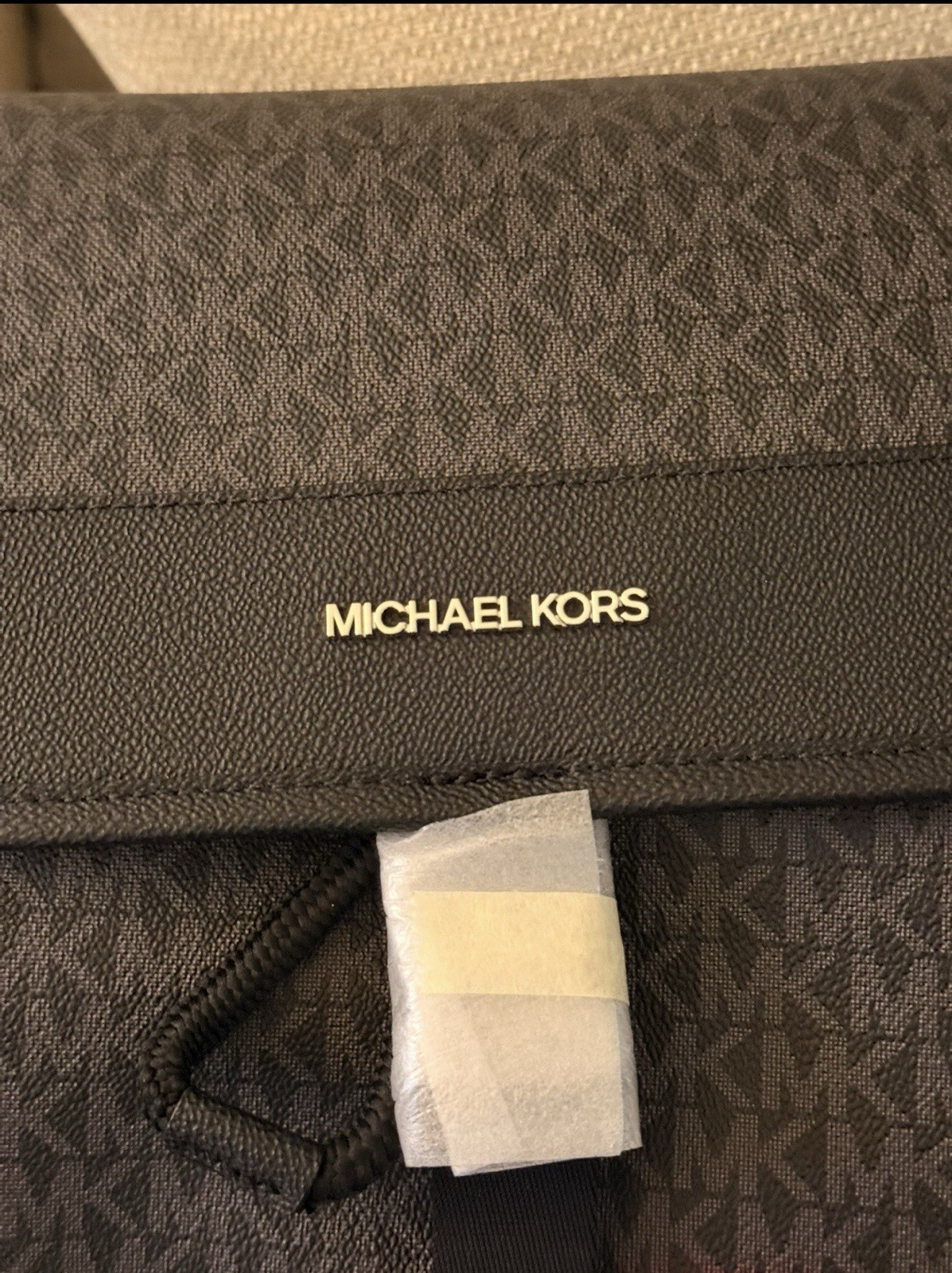 Michael Kors Men’s City Backpack With Black With Dark Raspberry 100% Authentic