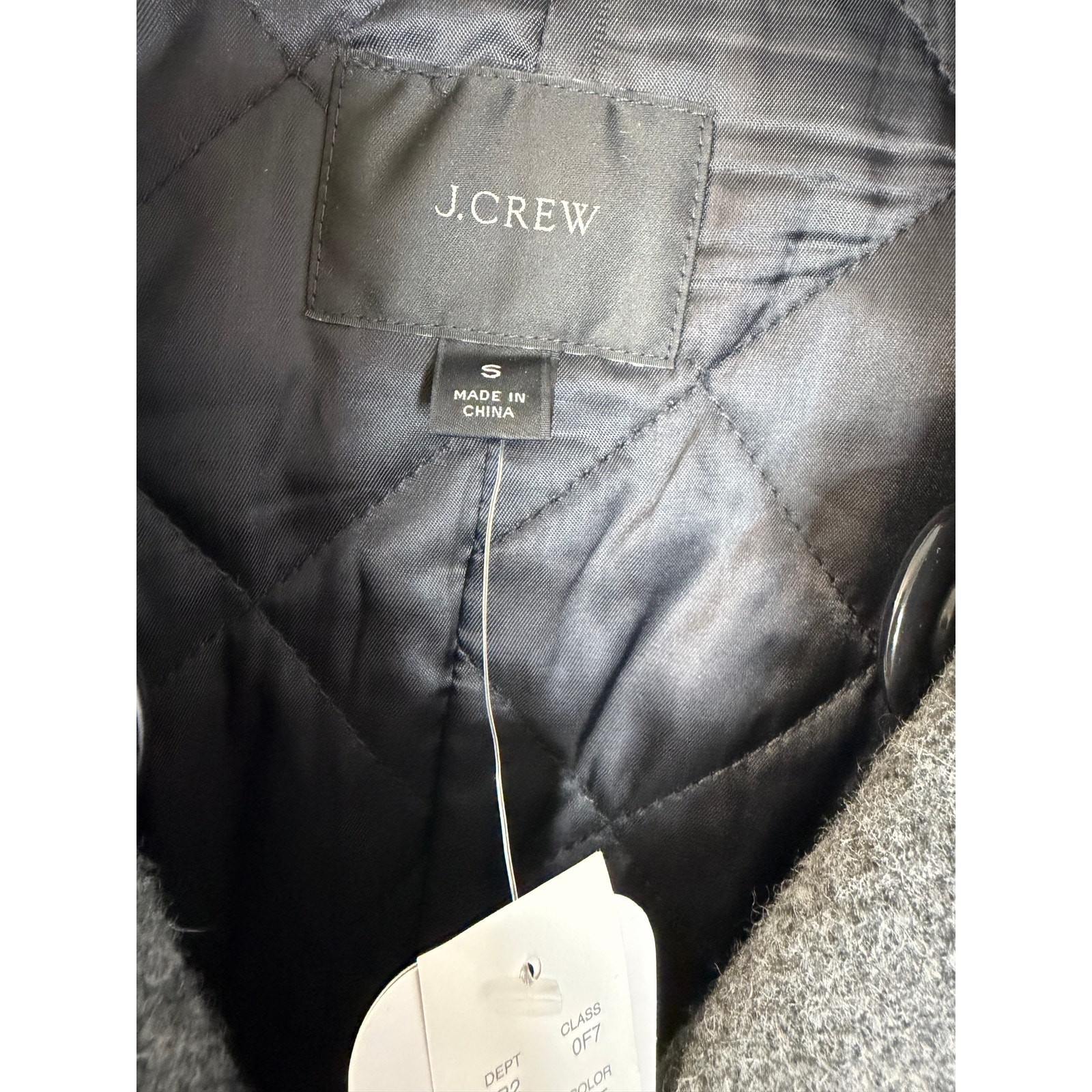 J Crew Dock Peacoat Jacket PrimaLoft Grey Men’s S New Classic Preppy
