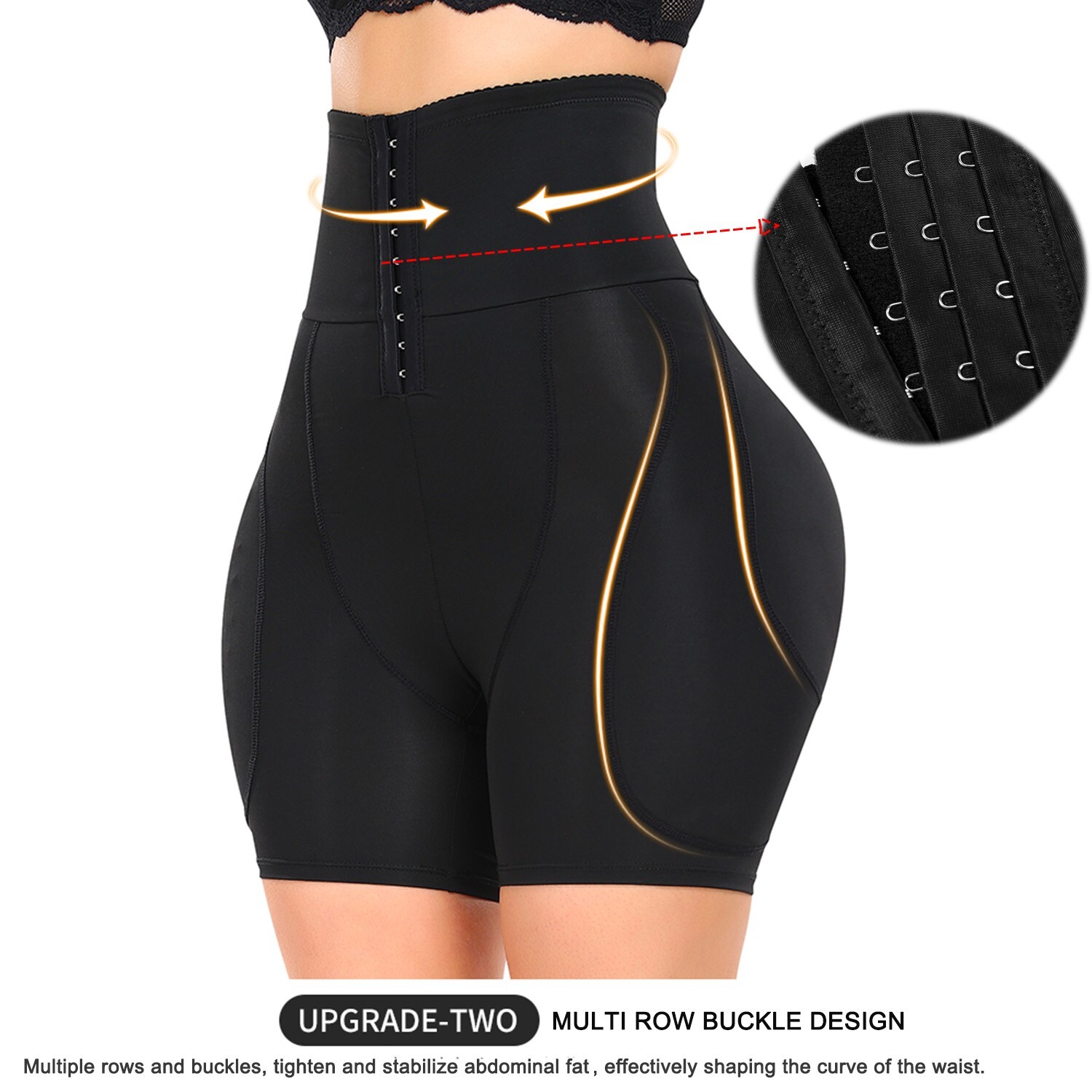 Hip Enhancer Shapewear – Butt and Hip Pads Dip Filler Tummy Control Shorts Panty