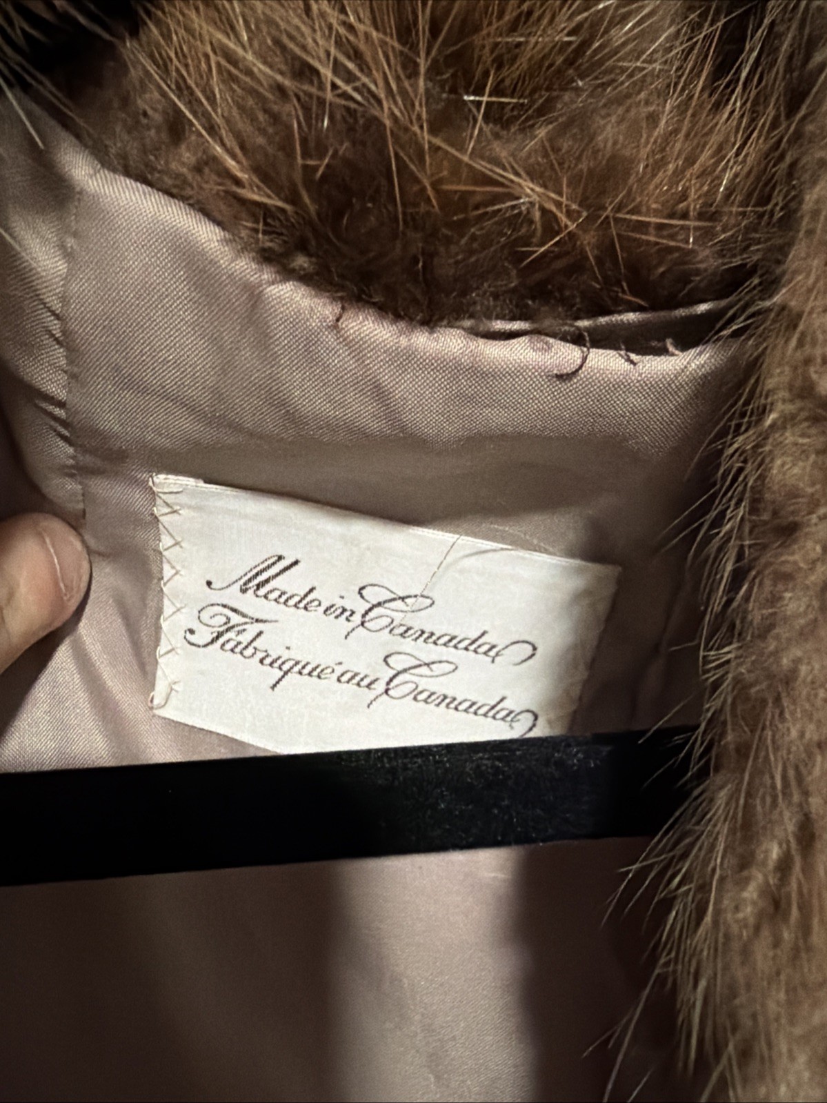 Long Real Beaver Fur Coat size 10 (originated From Canada)