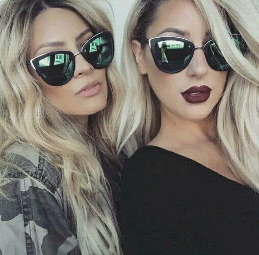 Cat Eye “Ronette” Mirrored Sexy Women’s Sunglasses Metal Frame SEXY GIRL GAFAS @