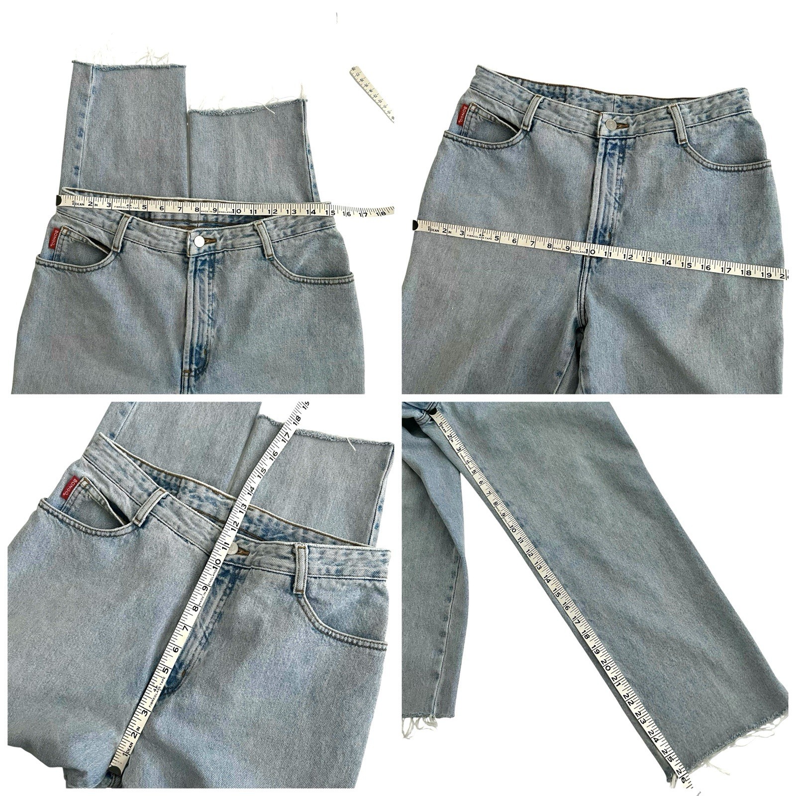 Vintage Bongo Jeans High Rise Light Wash Women’s Size 30 Size 10 Juniors Size 13