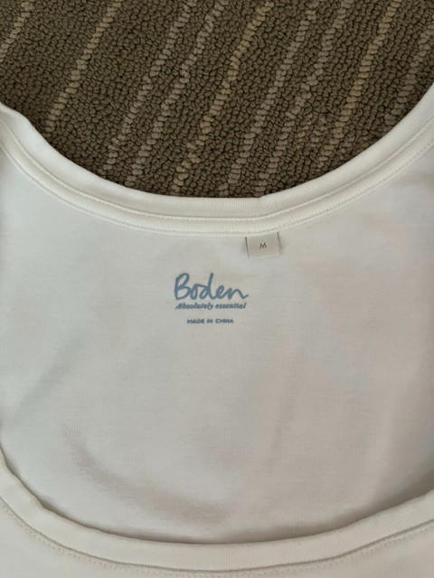 Nice! BODEN Size Medium, women’s basic cotton tank white 96% cotton