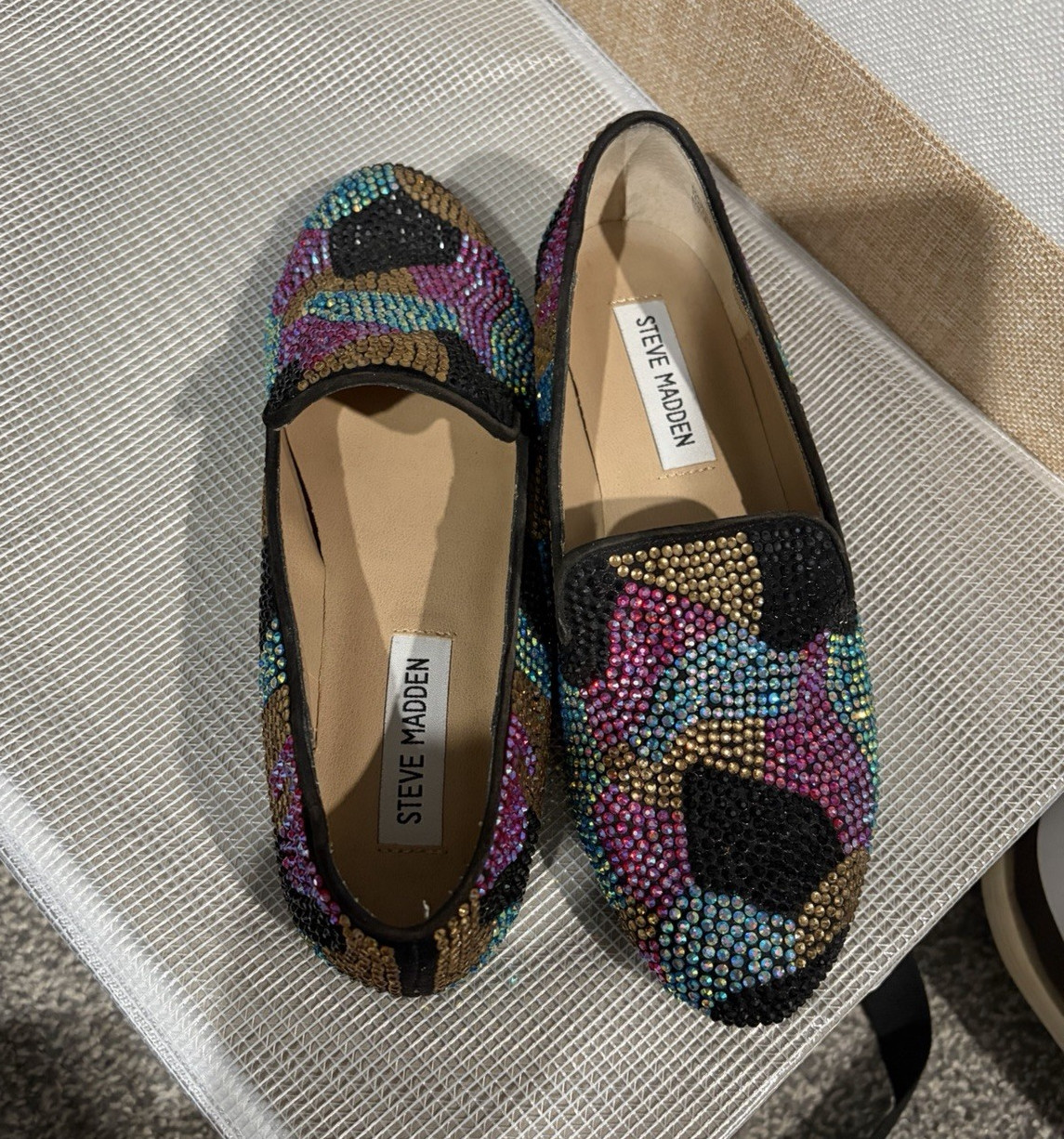 Steve Madden Womens Multicolor Round Toe Loafer Flats size 6 never worn