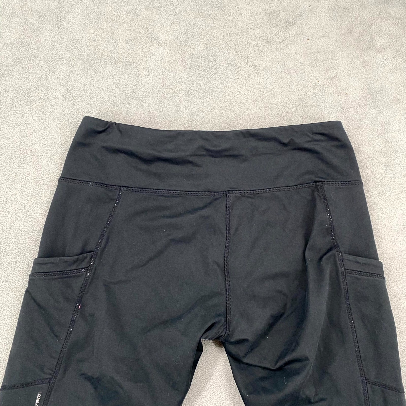 Mondetta Leggings Womens Medium Black Stretch Seamlines Moisture Wicking Running