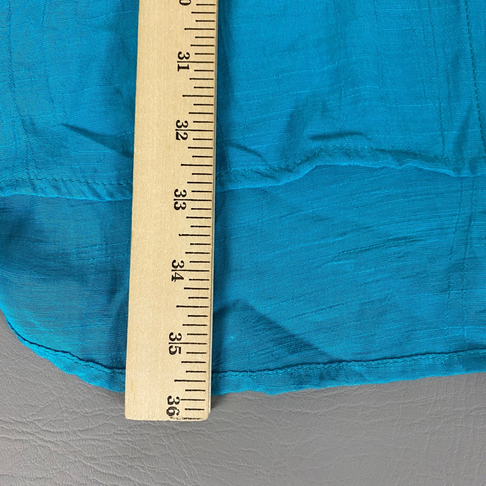 Avenue Blouse Top Women’s Plus Size 22/24 Turquoise Button Down 3/4 Sleeve NWT