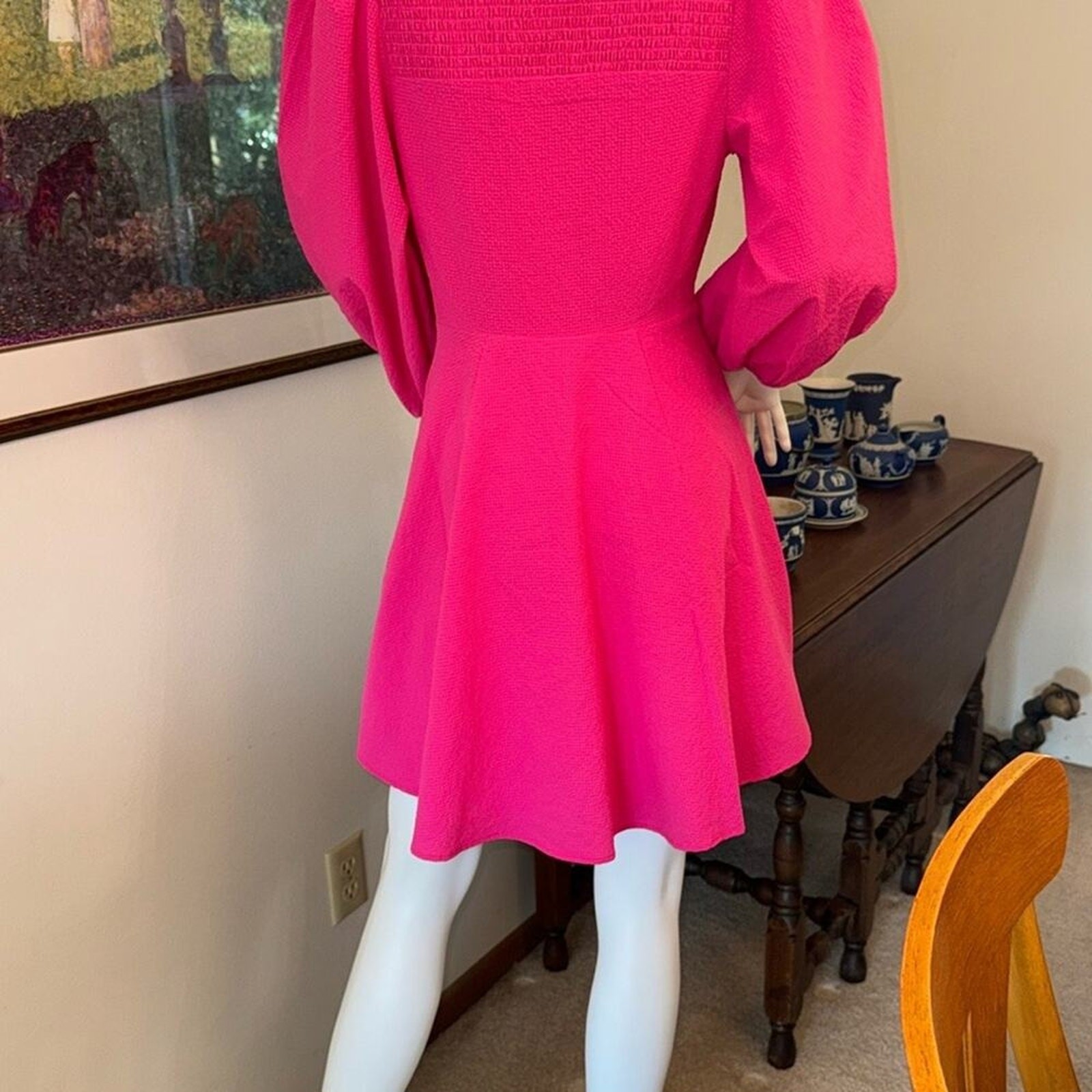 Ted Baker Hot Pink Tie-Front Mini Dress