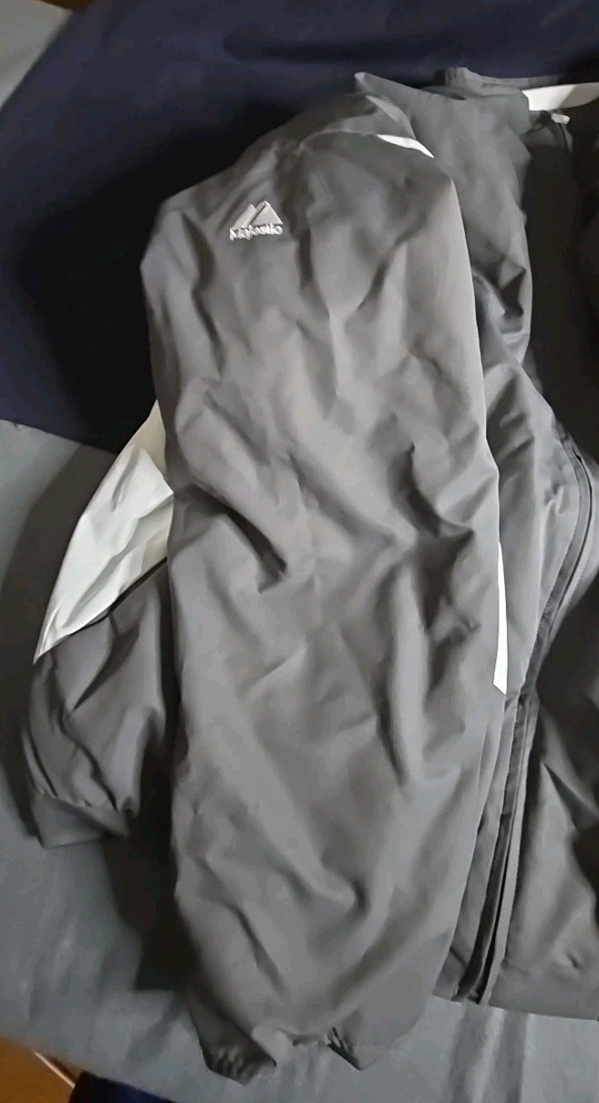 BLANK Majestic Athletic Therma Base Premier Jacket Grey White XL