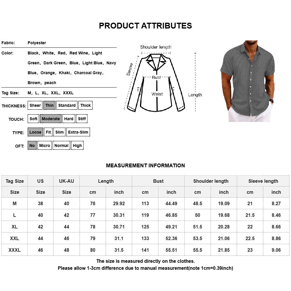 Striped Button Down T Shirts 2025 Men Grandad Summer Short Sleeve Casual Tops