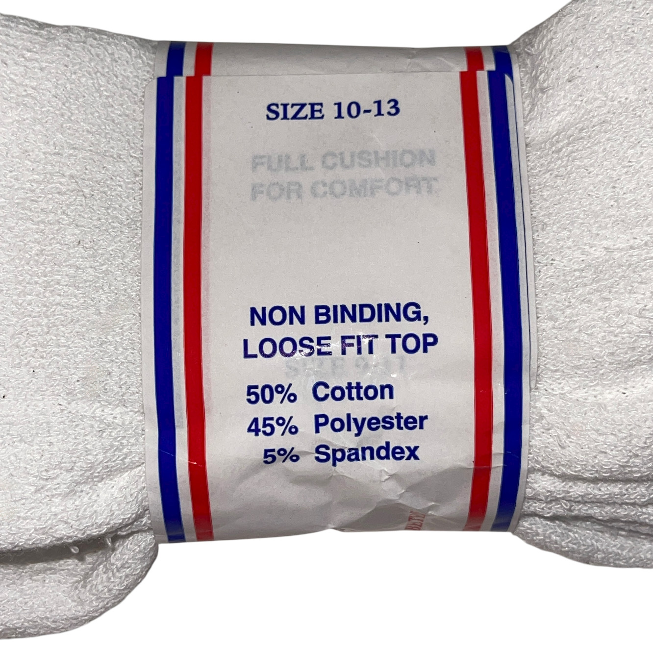6 Pair Lot White Men Physicians Choice Loose Fit Diabetic Ankle Socks Sz 10-13