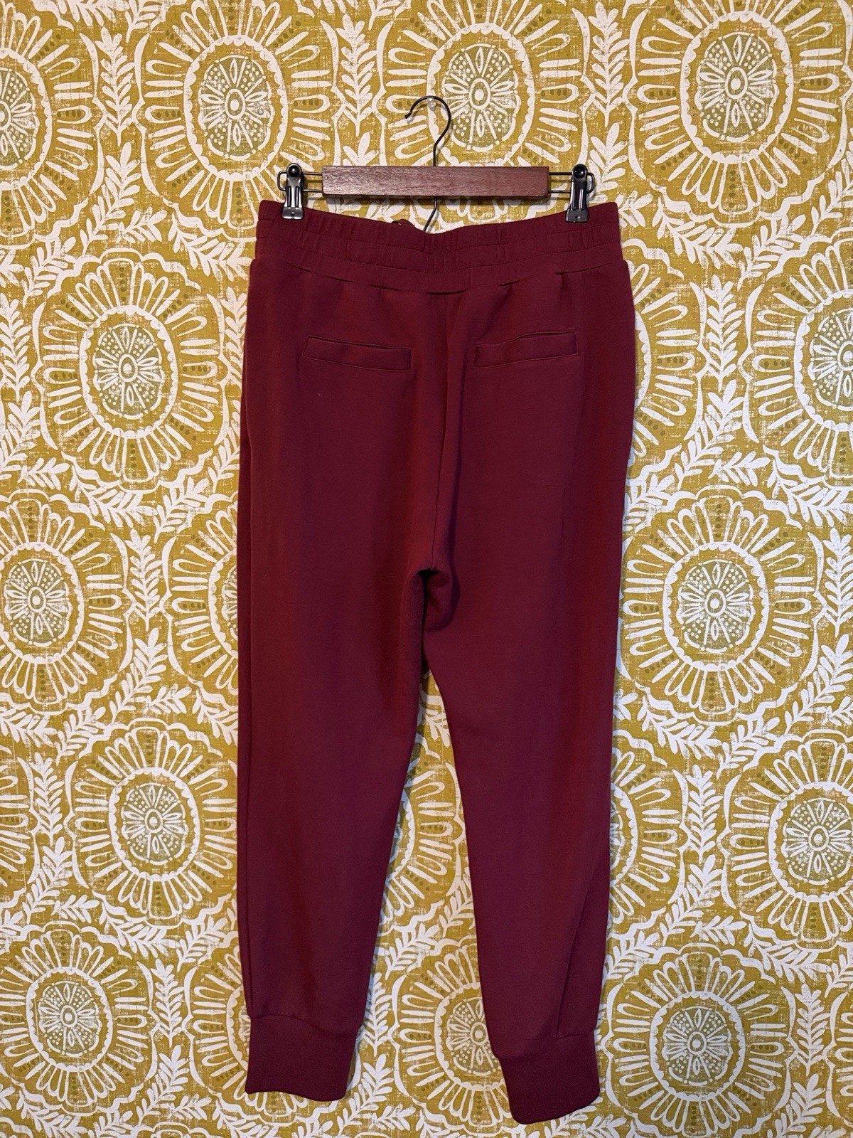 Varley DoubleSoft The Slim Cuff Track Pants 27.5 in New Maroon Sz M