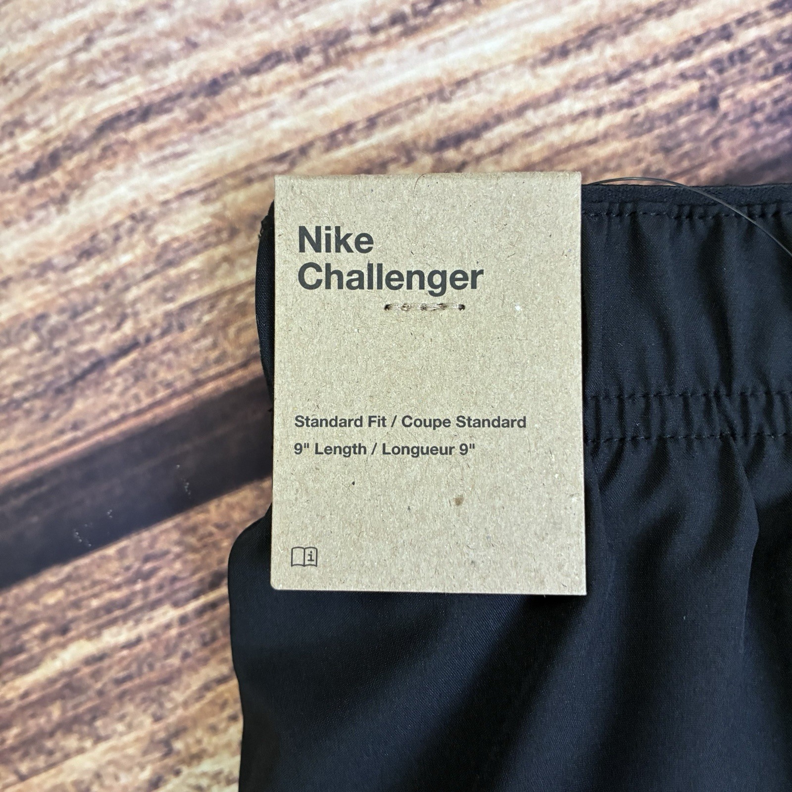 Nike Challenger Mens Running Shorts 9″ Brief Lined XL Extra Large Black DV9361