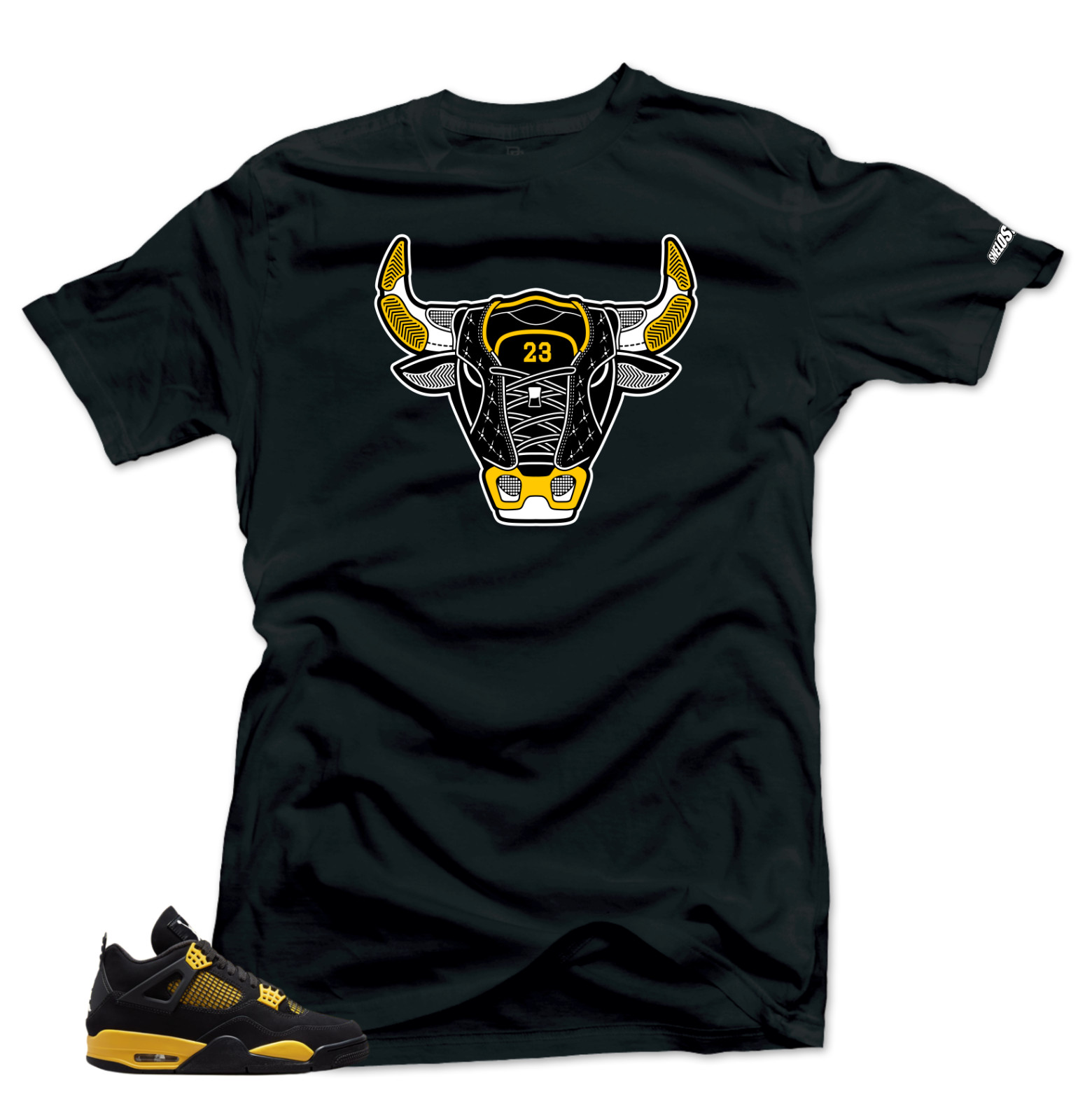 Shirt To Match Jordan 4 Retro Thunder SNELOS BULL Match Sneaker Shirts