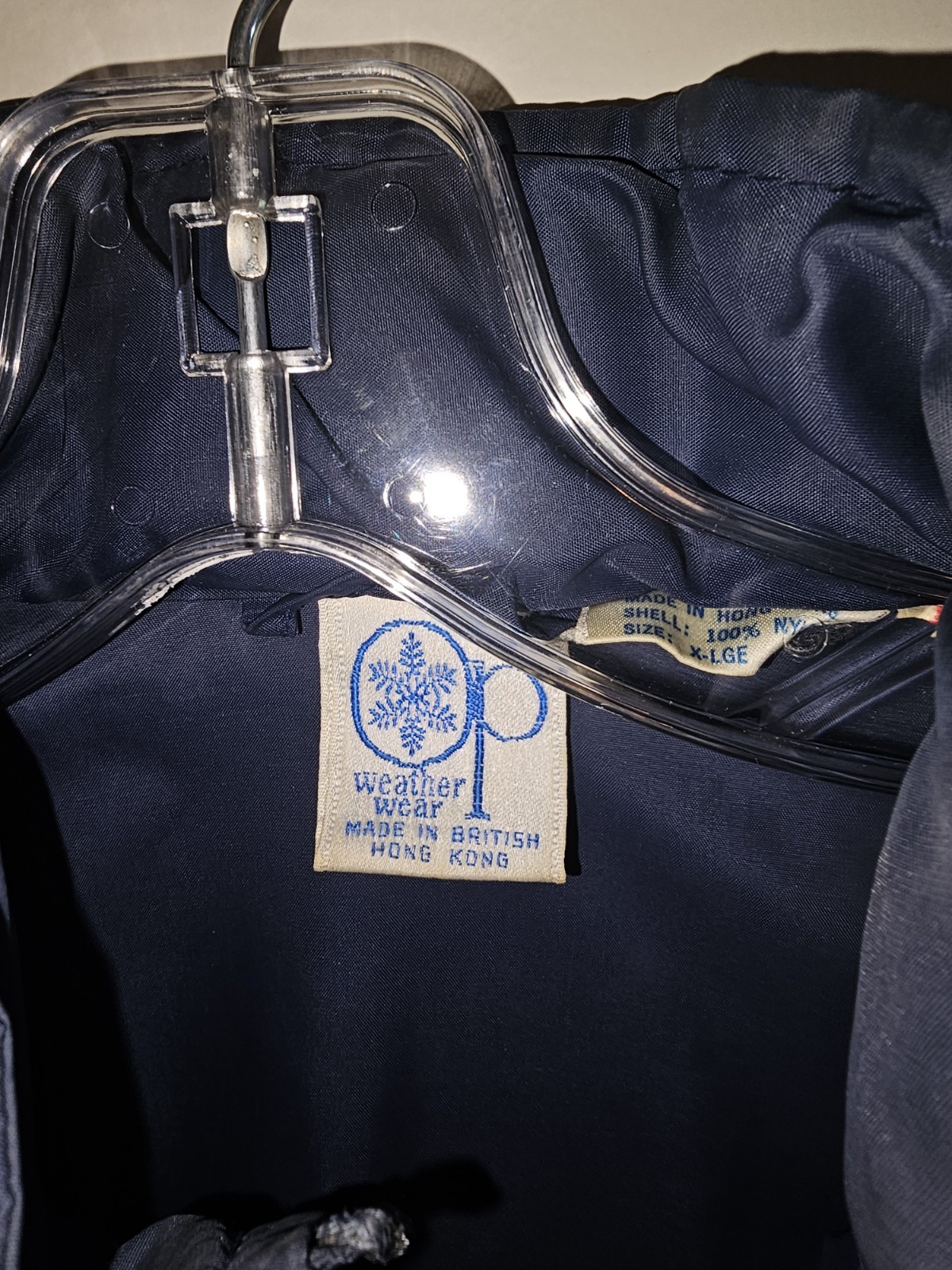 Vintage Ocean Pacific Xl Mens Blue Embroidered Logo Jacket Windbreaker