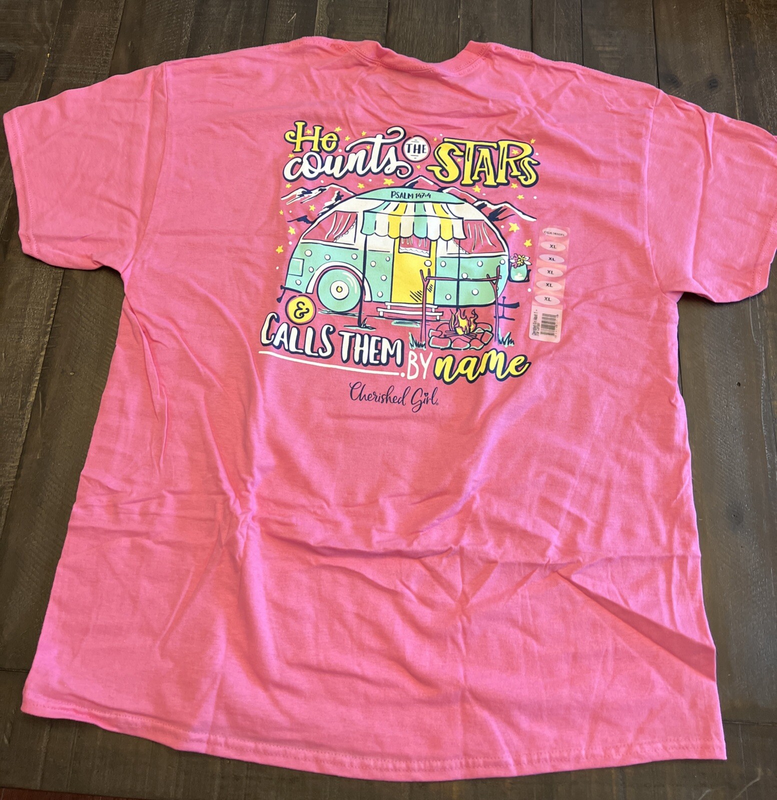 “He Counts The Stars…” Psalm 147:4 XL Women’s T-shirt By Kerusso NEW/NWT