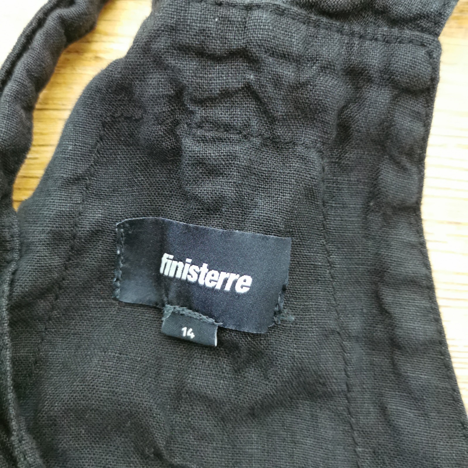 Finisterre Dungarees Womens 14 UK Black 100% Linen Summer Casual Portugal