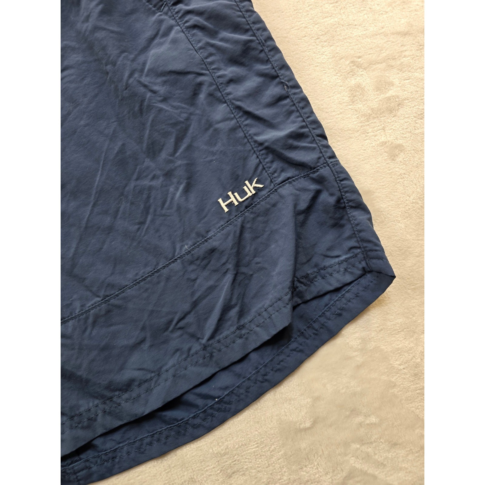 Huk Fishing Shorts Mens XXL Navy Blue Performance Quick Dry Utility Cargo
