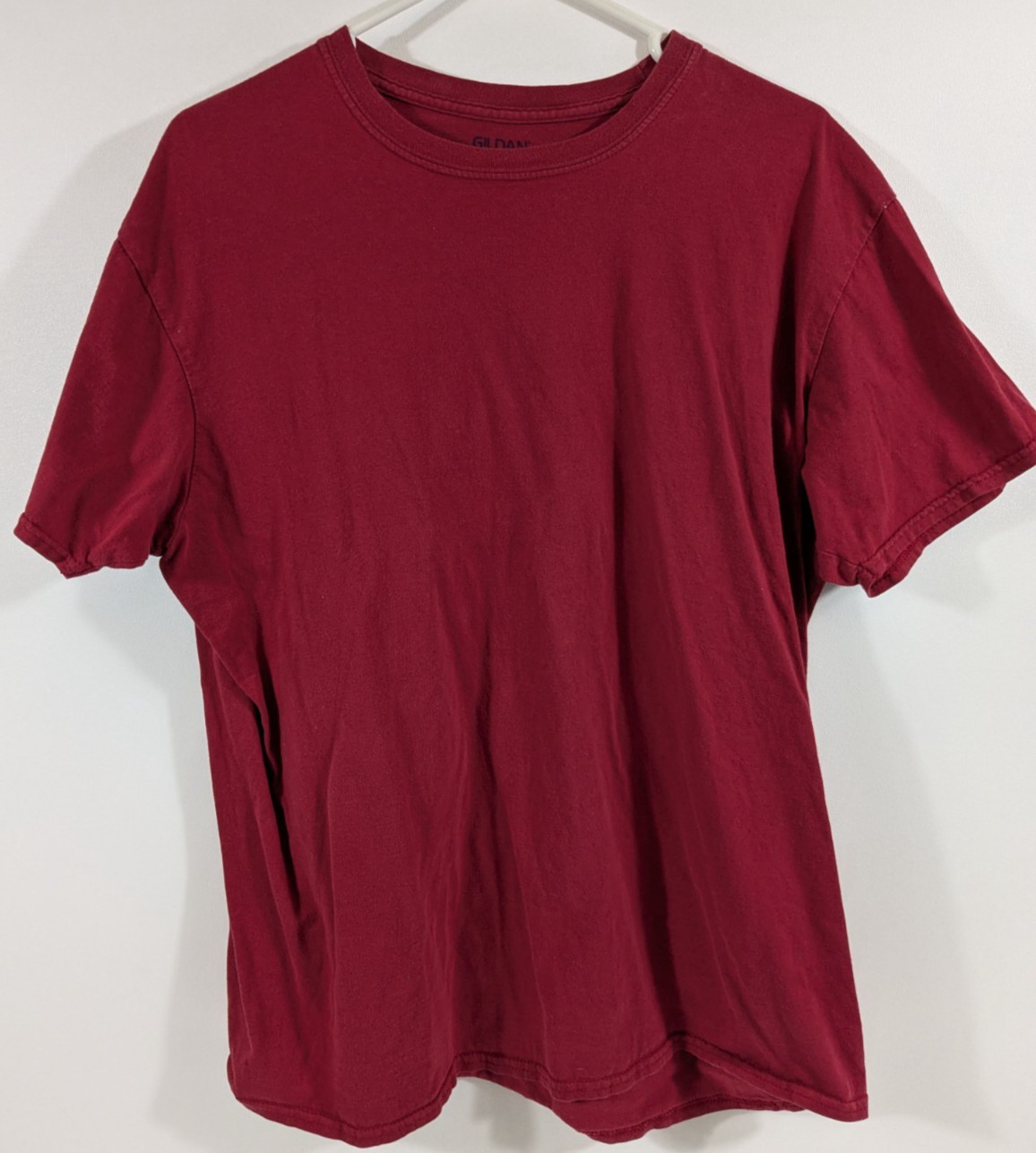 Gildan Dark Red 50/50 Cotton Poly Blend Unisex Fabric Mens Womens