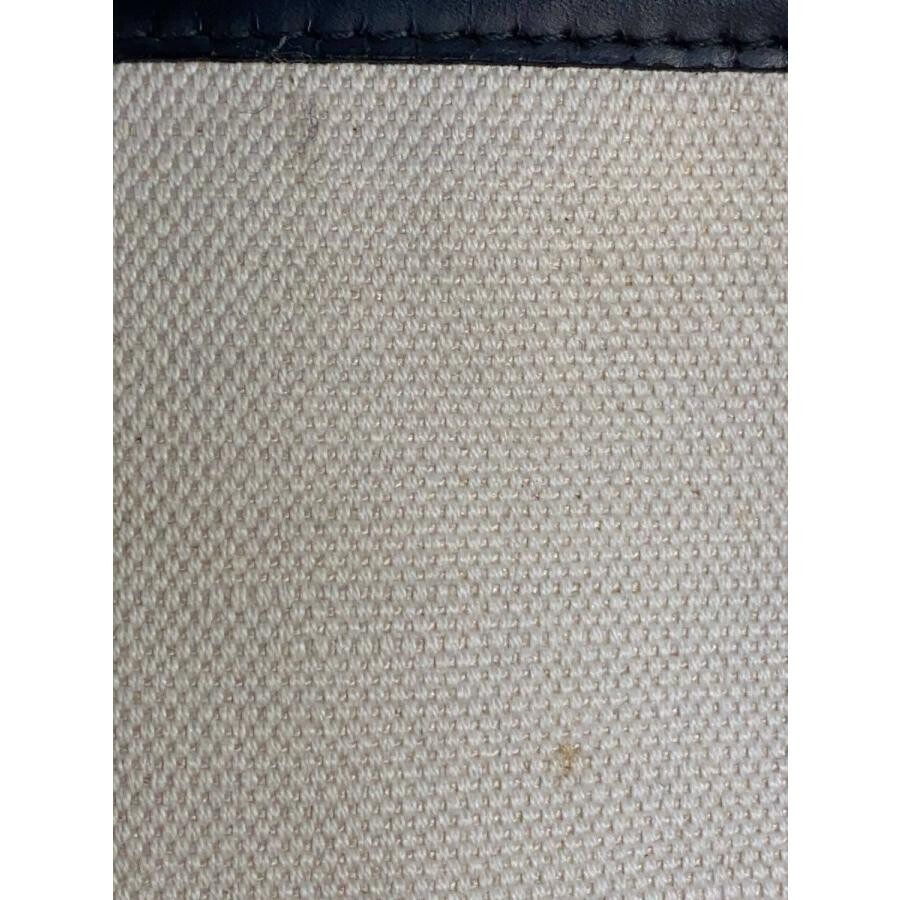 Balenciaga White Canvas Handbag Black Strap 11.6in 339933 Auth