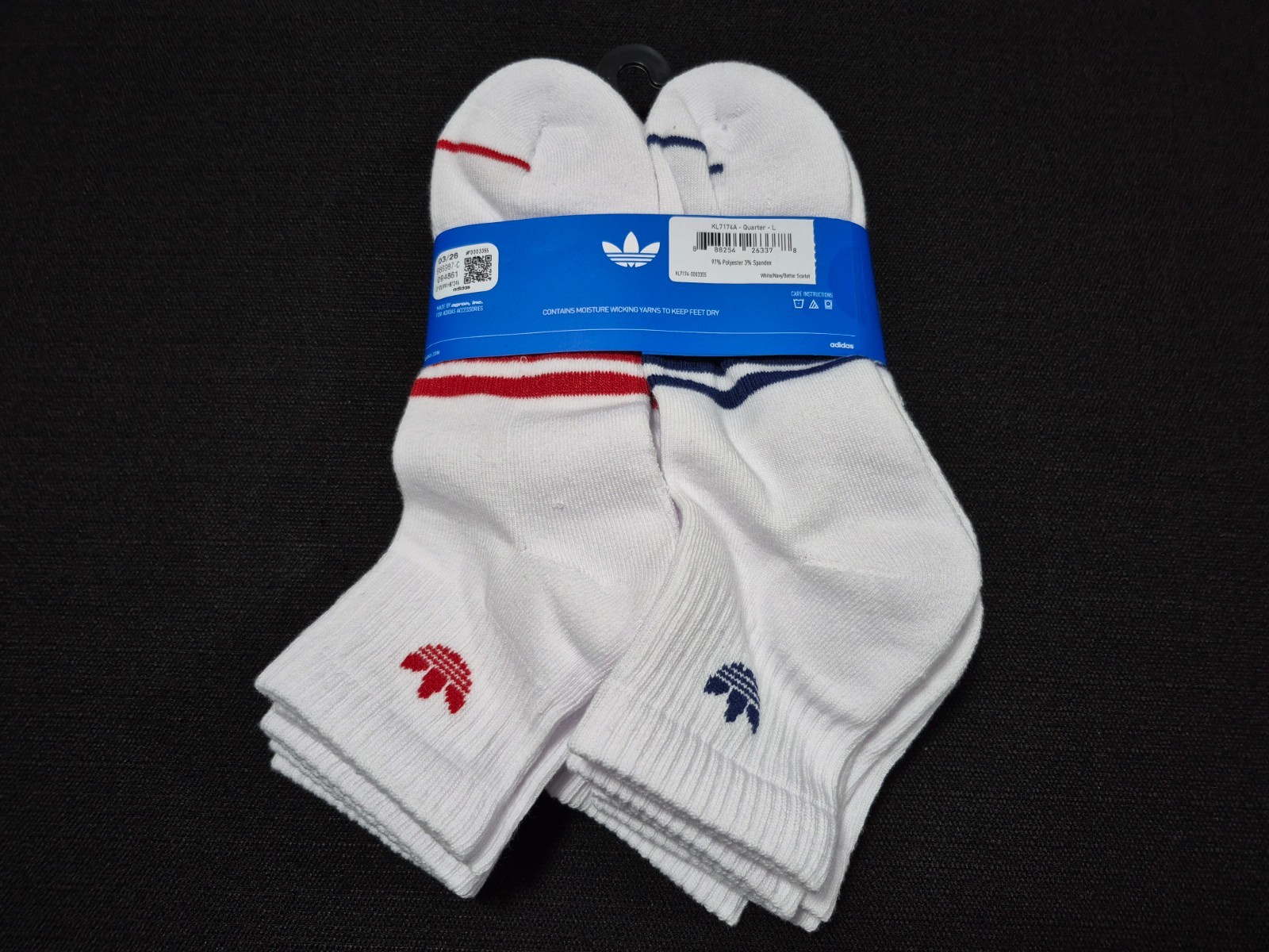 Adidas Men’s – Clima Cool Cushioned Quarter Sports 6 Prs Comfort Socks SZ 8-12