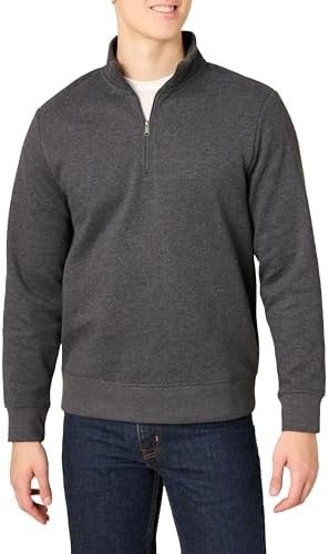 Men’s Quarter-Zip Fleece Pullover Long Sleeve Comfortable Casual Sweatshirt