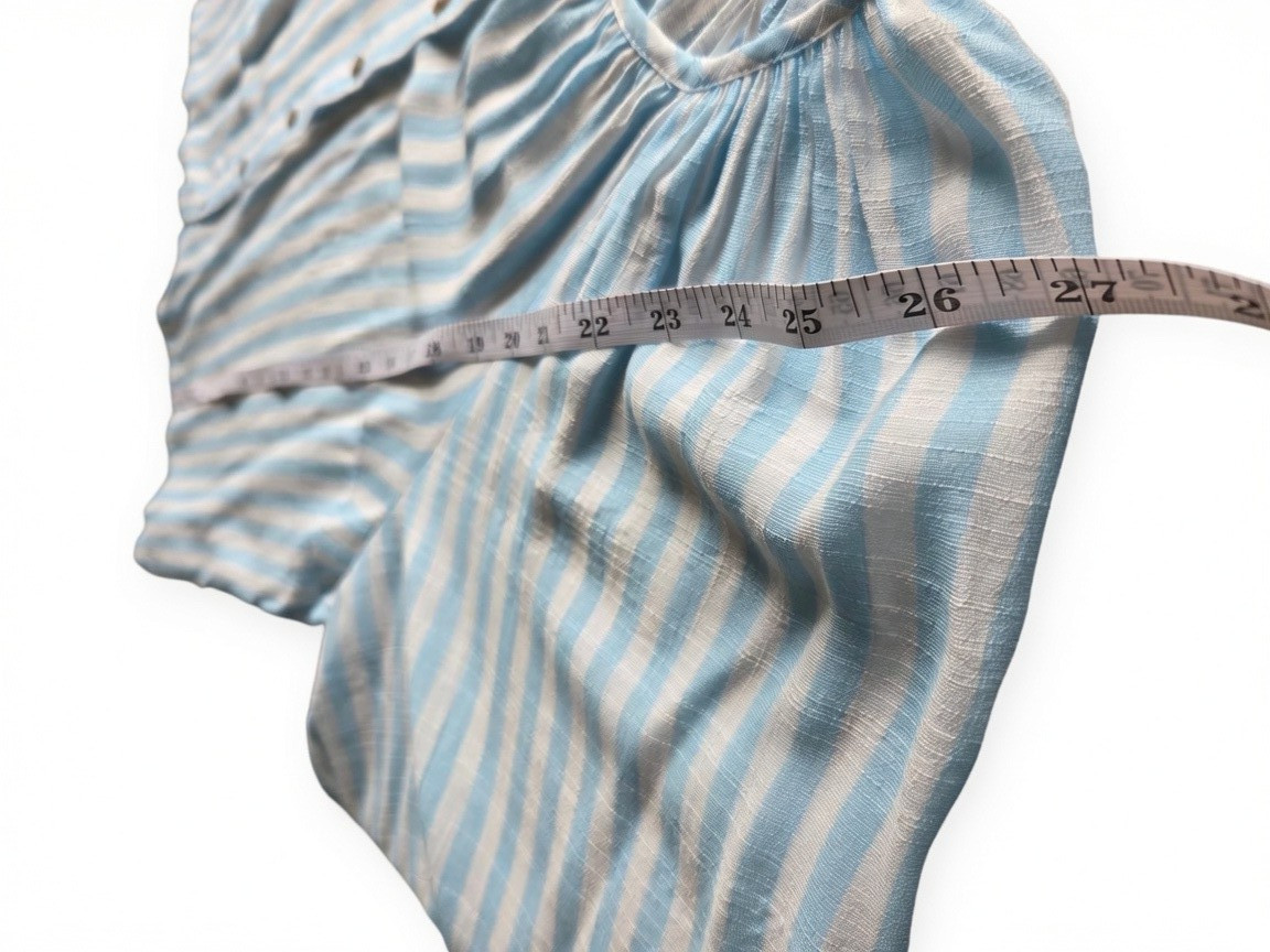 Lauren Conrad blue and white button-down top SIZE SMALL