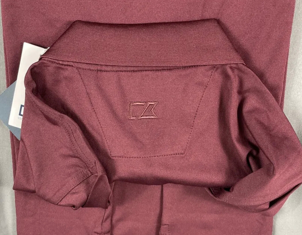 Cutter & Buck Golf Shirt Polo DryTec CHEST LOGO SVCC Small Maroon MSRP $70