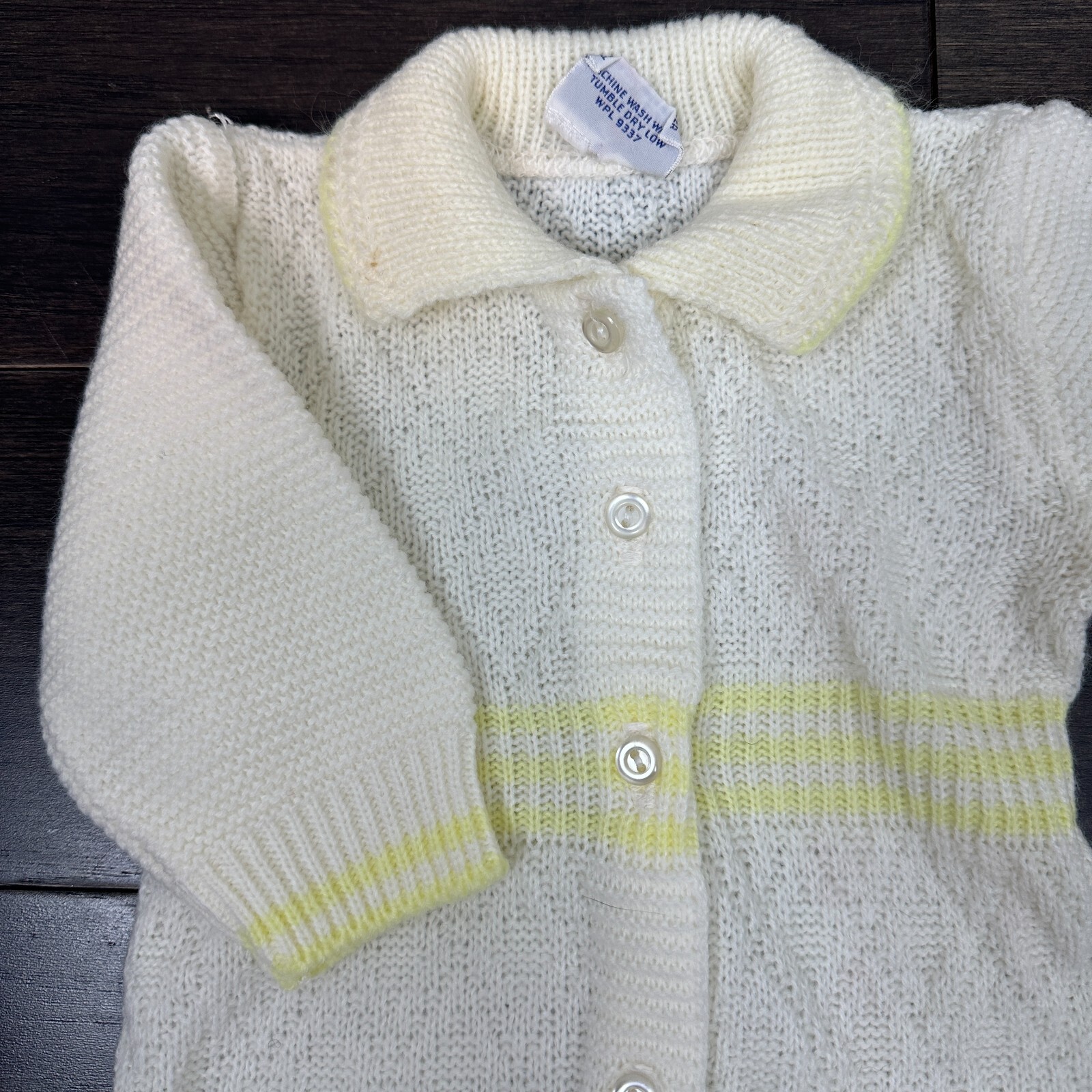 Vtg 70s Cradleknit Jumper Gender Neutral Cream Bodysuit Long Sleeve Soft Romper
