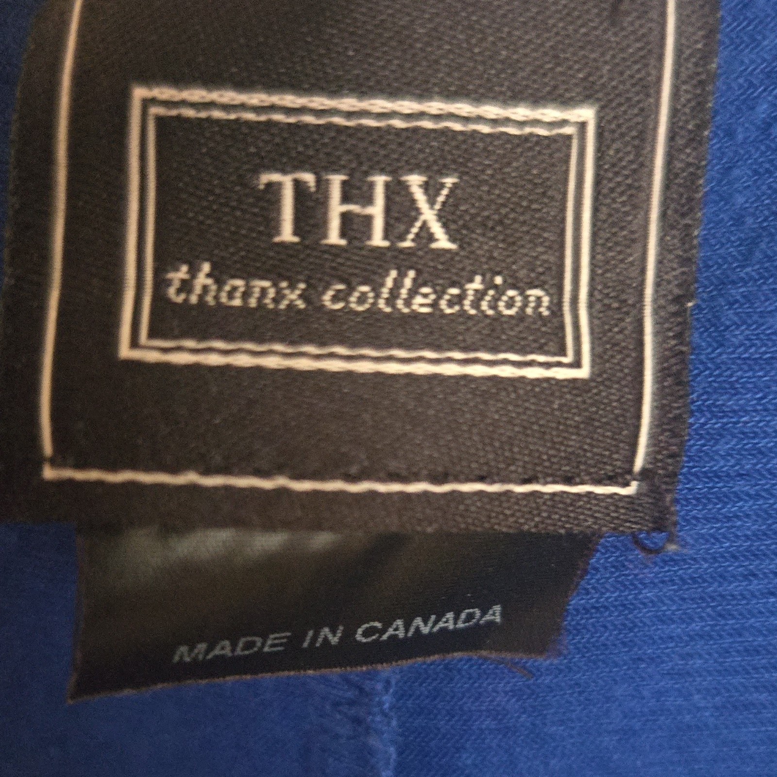 THX thanx collection Women’s Blue Solid Ruffle V-Neck Cap Sleeve Blouse