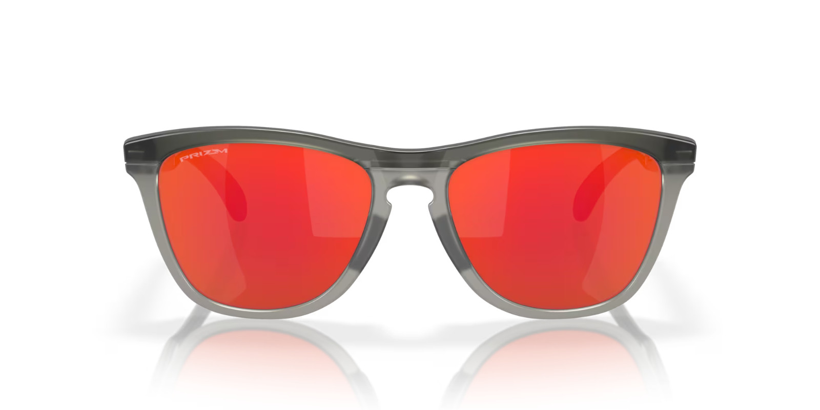 NEW Oakley Frogskins OO9284-0155 Sunglasses Matte Crystal Grey Prizm Ruby Lens