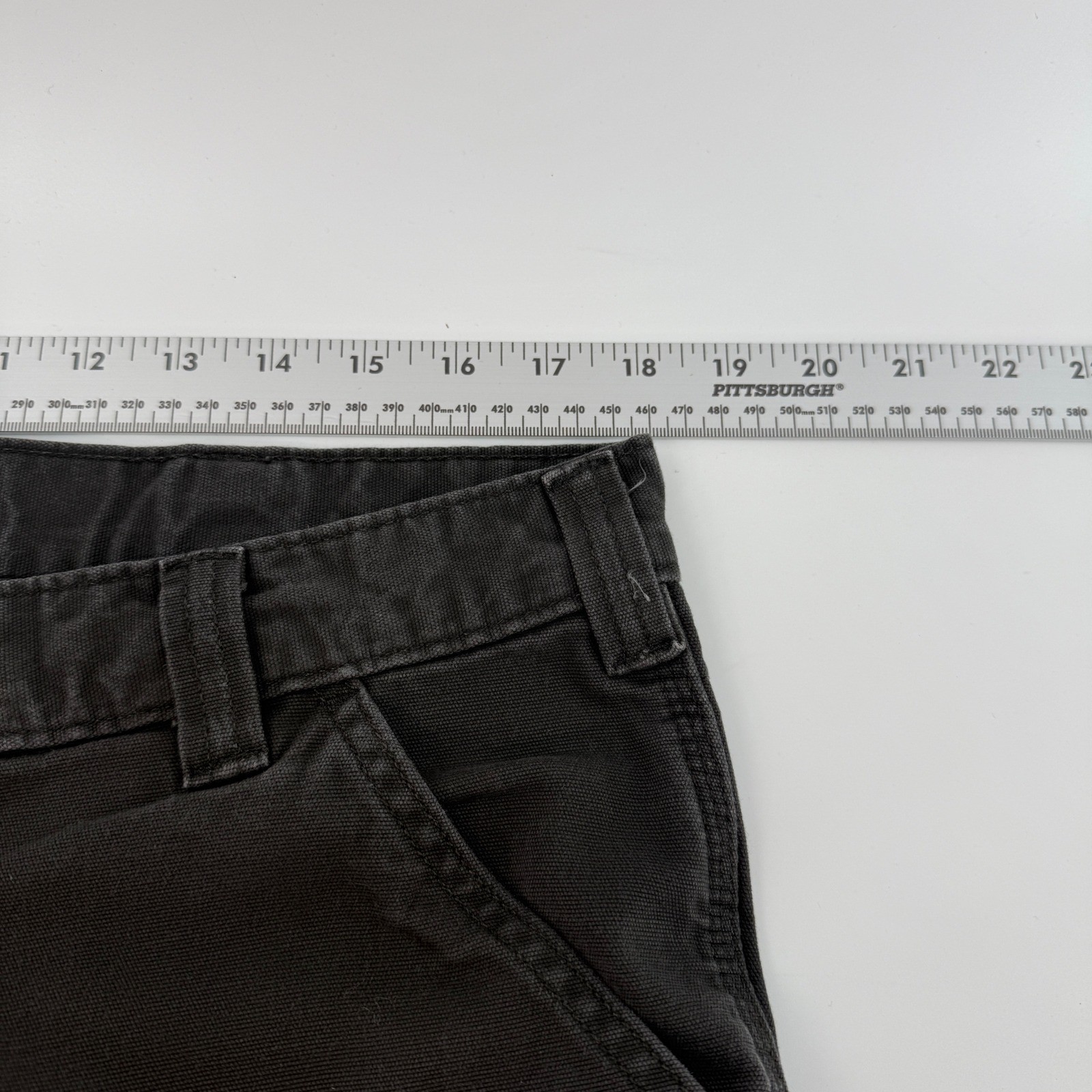 Carhartt Relaxed Fit Canvas Work Pants Mens 35×34 Gray 103342-306 Tool Pocket