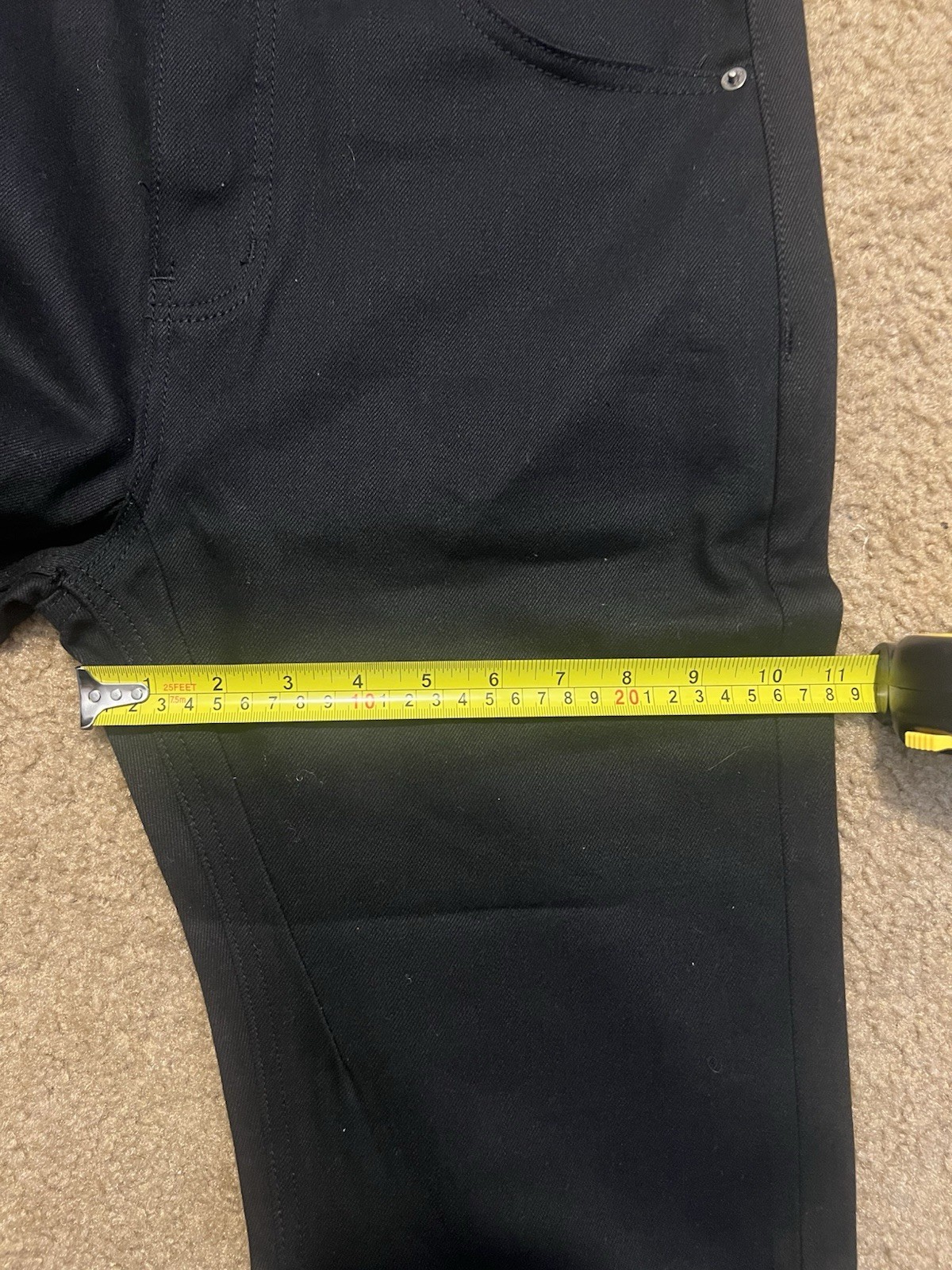 Elysian Jet Black Bootcut Selvedge Denim Jeans Size 32×34