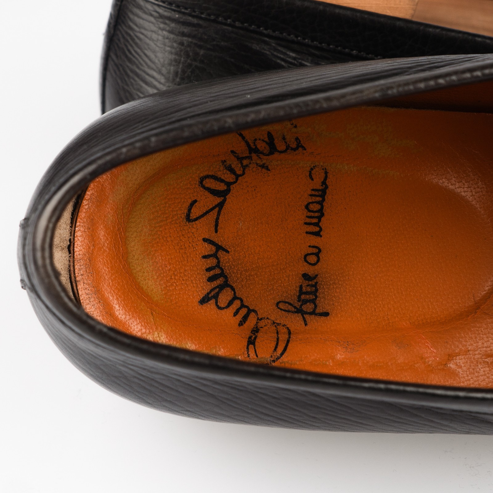 Great $1250 Santoni Gray Loafers Leather Shoes 10,5UK / 11,5US / 44,5EU