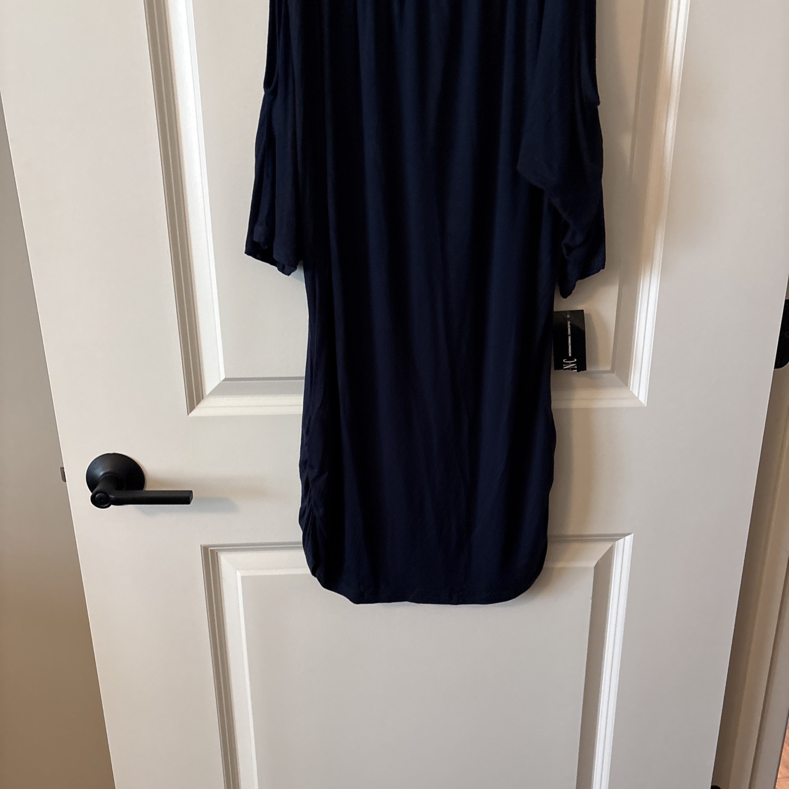 INC. International Concepts Ladies Size XL Deep Blue Short Sleeve Shirt, New