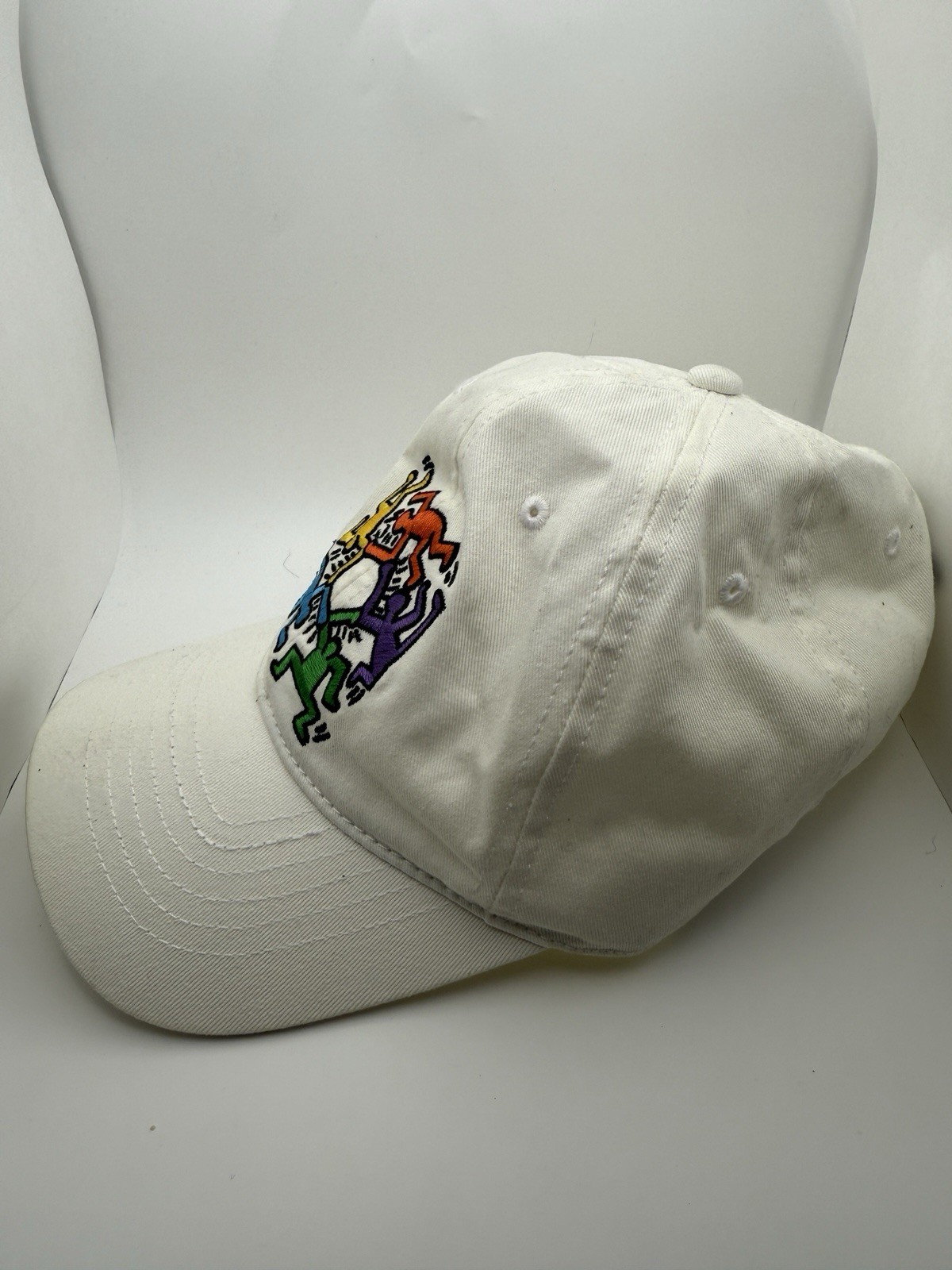 Keith Haring Hat Mens Strapback White Colorful One Size Mad Engine Art Artist