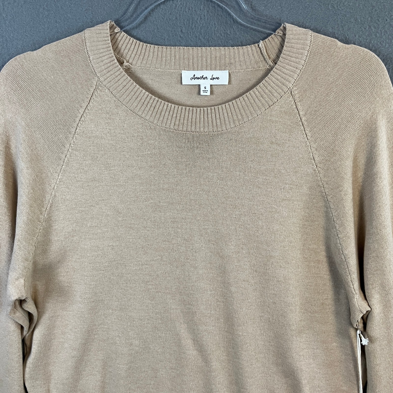 Another Love Women’s Maritza Cropped Pullover Sweater Size S Buckwheat NWT