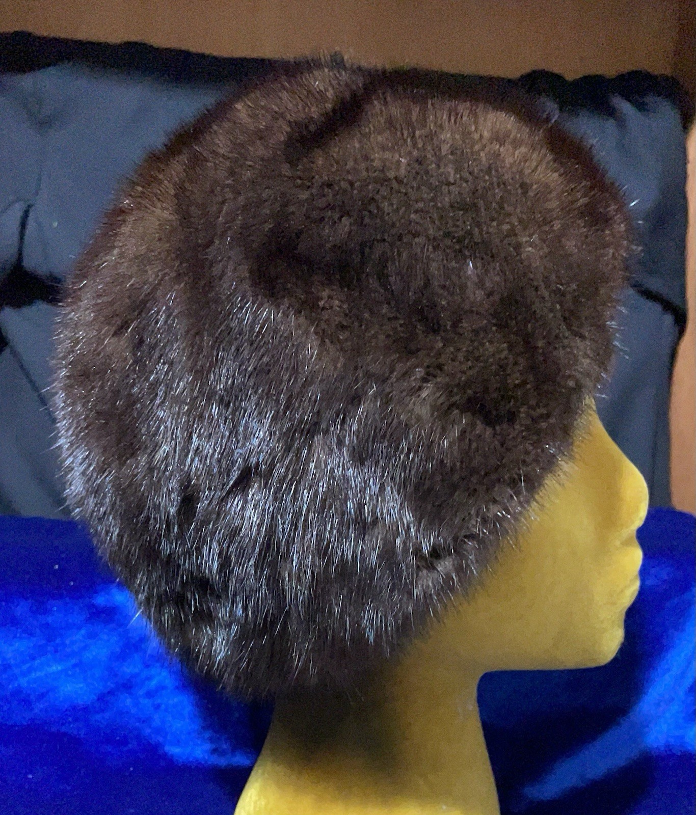 Brown Mink Hat By Regency New York Satin Lined Cold Weather Classic