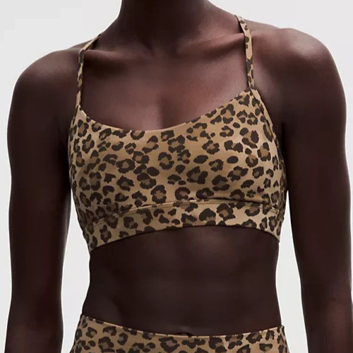 LULULEMON FLOW Y BRA NULU~A-C CUPS~TRUE LEOPARD MULTI~2~4~6~8~10~12~14~NWT