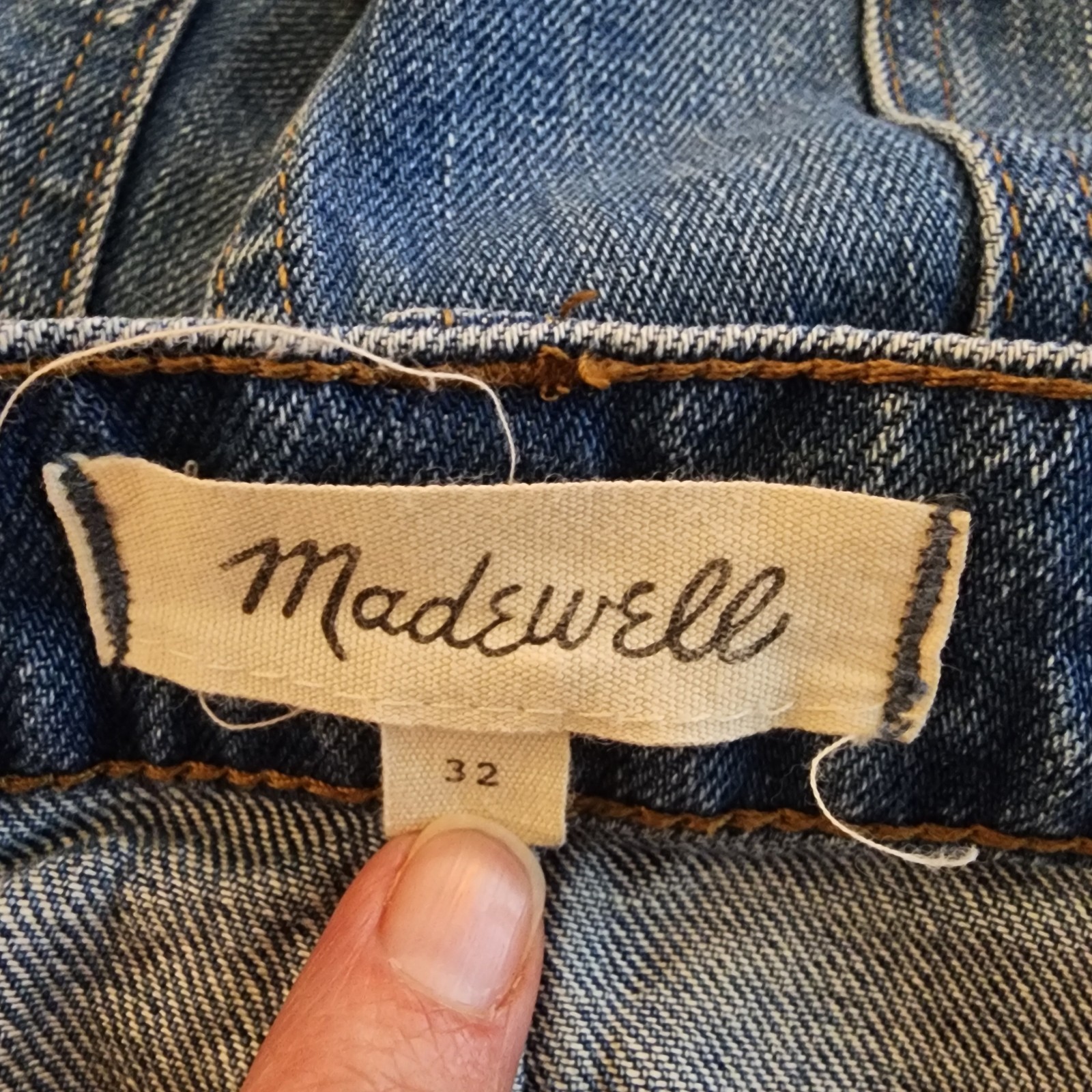 Madewell Perfect Summer Jean Mini Skirt Sz 32 Frayed Hem Denim (12/14)